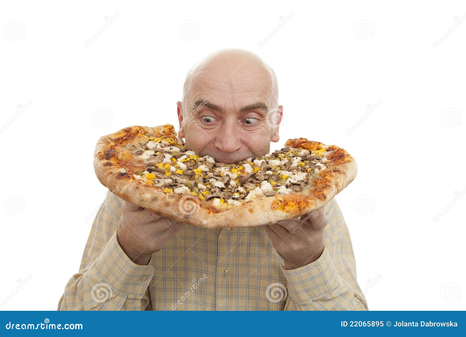 Man Eat Pizza Stock Image Image Of Person Dish Meat 22065895