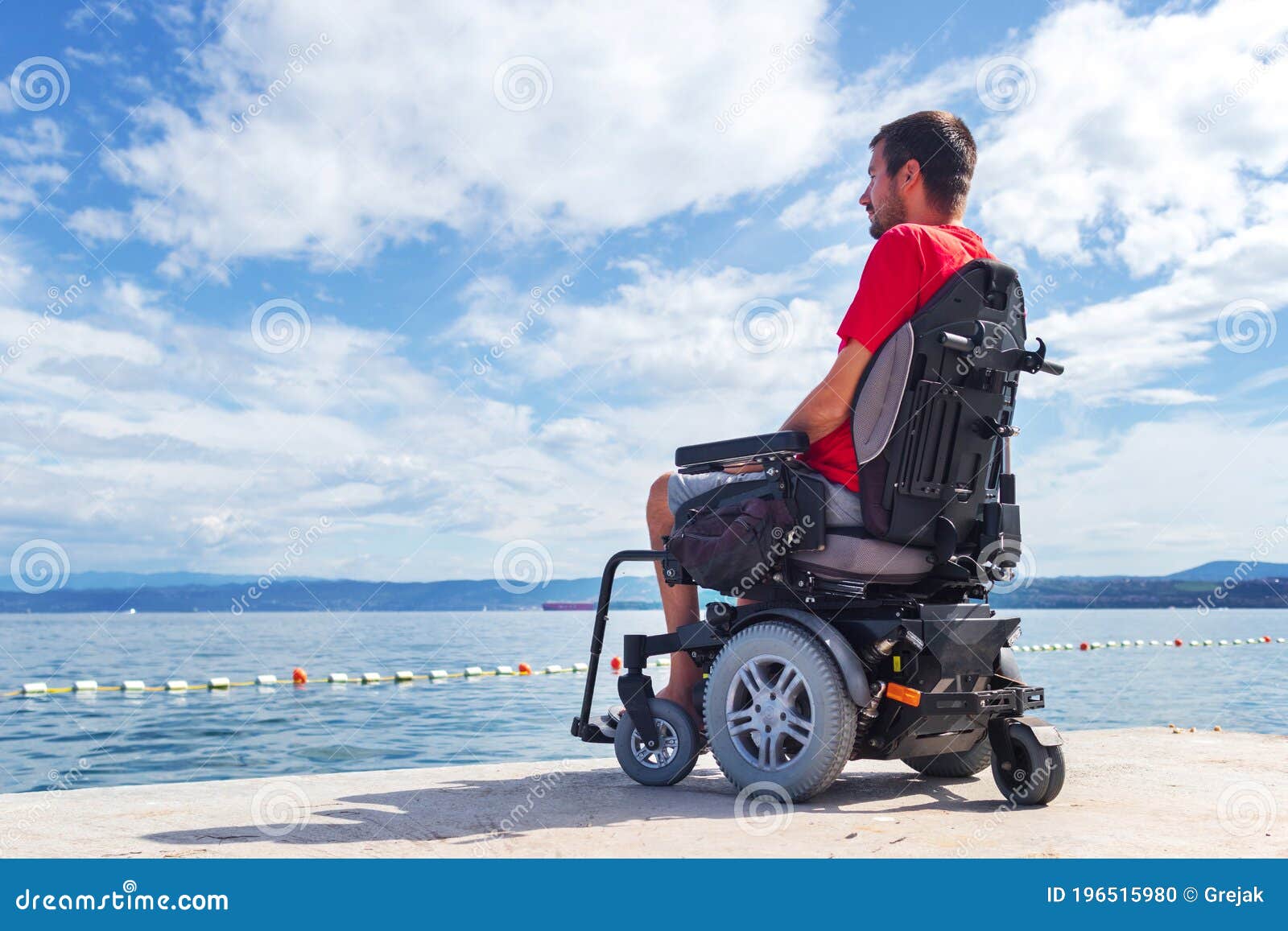 man on electric wheelchair