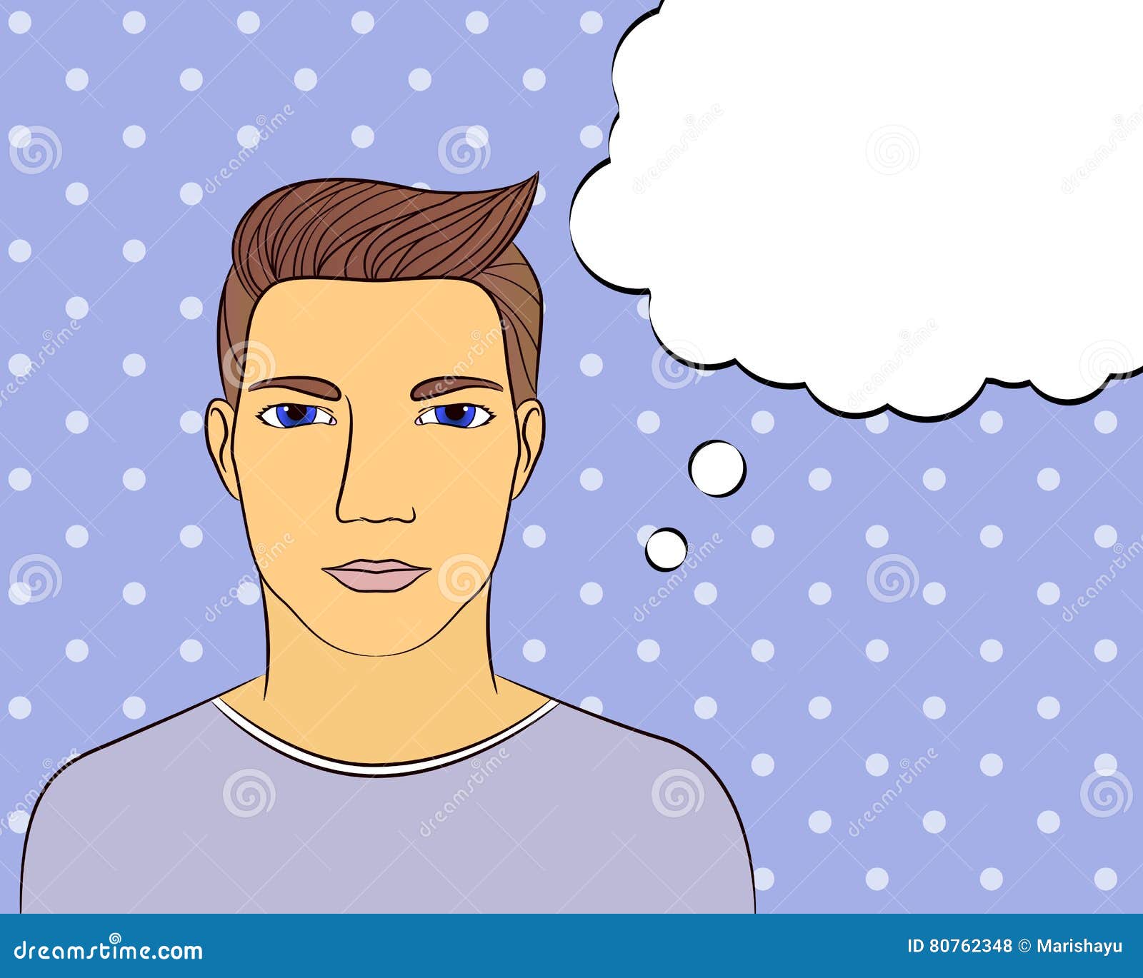 man with empty speech bubble