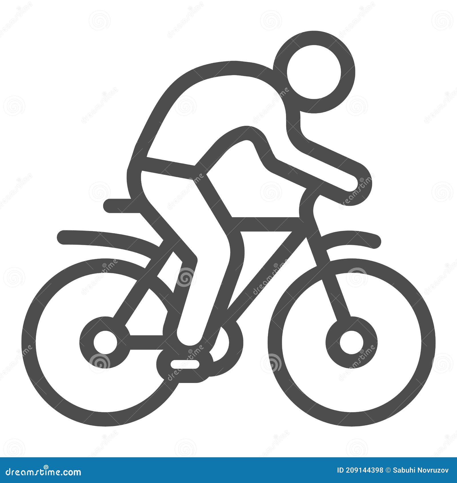 Man En Línea De Bicicleta Icono De Deporte Concepto De Silueta Ciclista  Signo De Persona De Fondo Blanco En Icono De Bicicleta En Ilustración del  Vector - Ilustración de bicicleta, ocio: 209144398