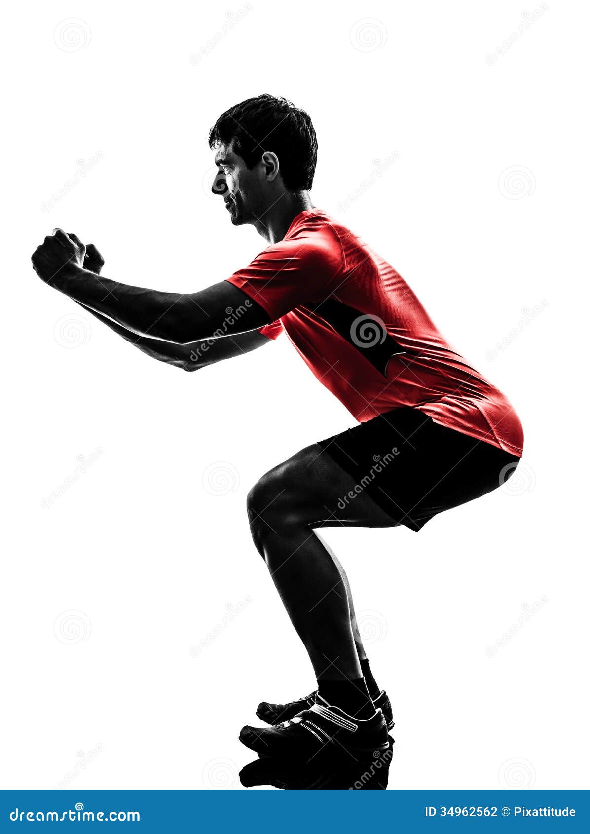 man exercising fitness workout lunges crouching silhouette