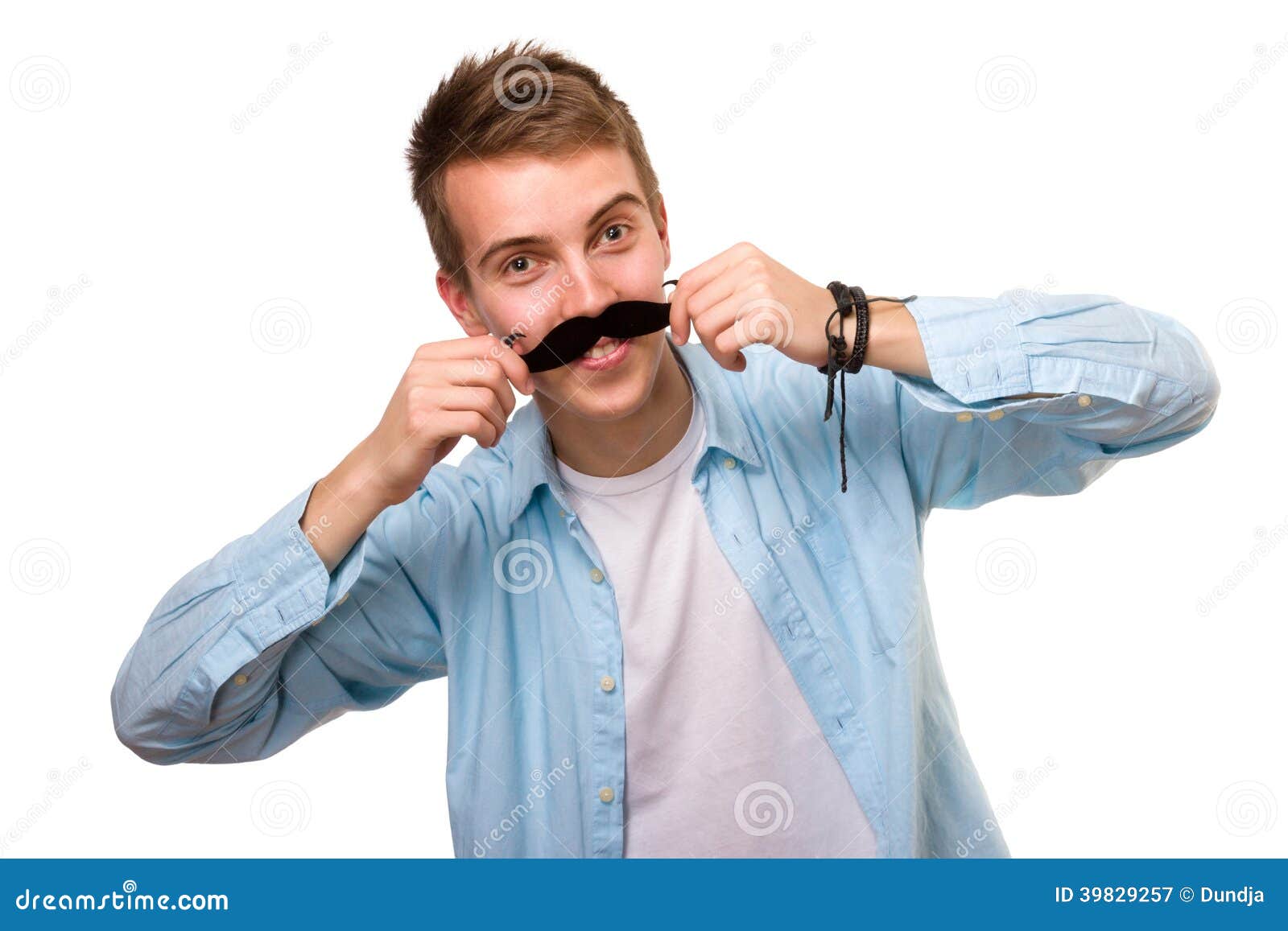 Man with fake mustaches stock image. Image of mustache - 39829257