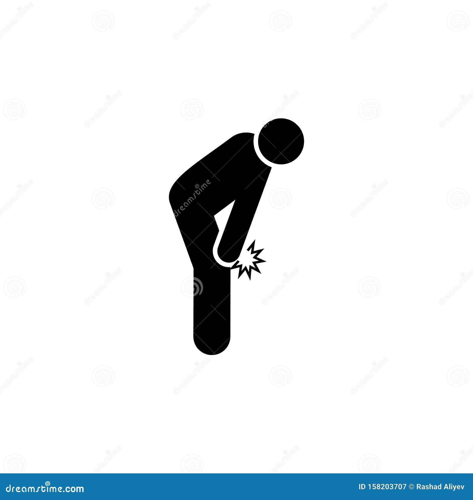 Download Man, Fall, Leg, Cramp Icon. Element Of Amyotrophic Lateral ...