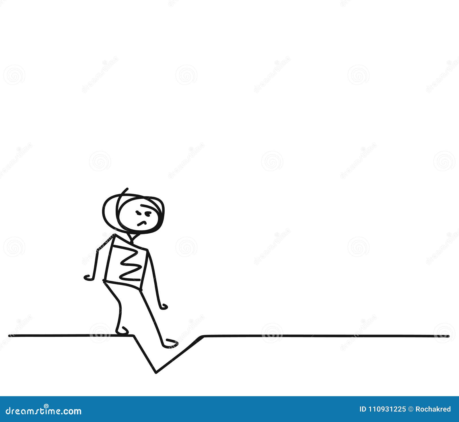 Man falling stock vector. Illustration of marathon, black - 110931225