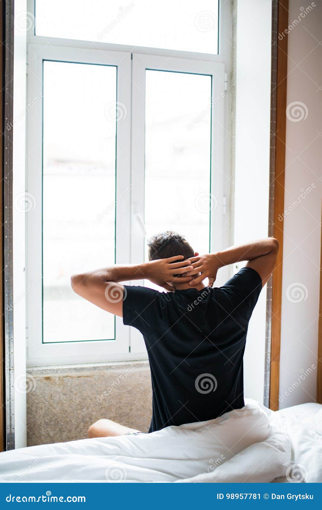 Man Feeling Back Ache in the Bed after Sleeping in the Morning Stock Image Image of mattress