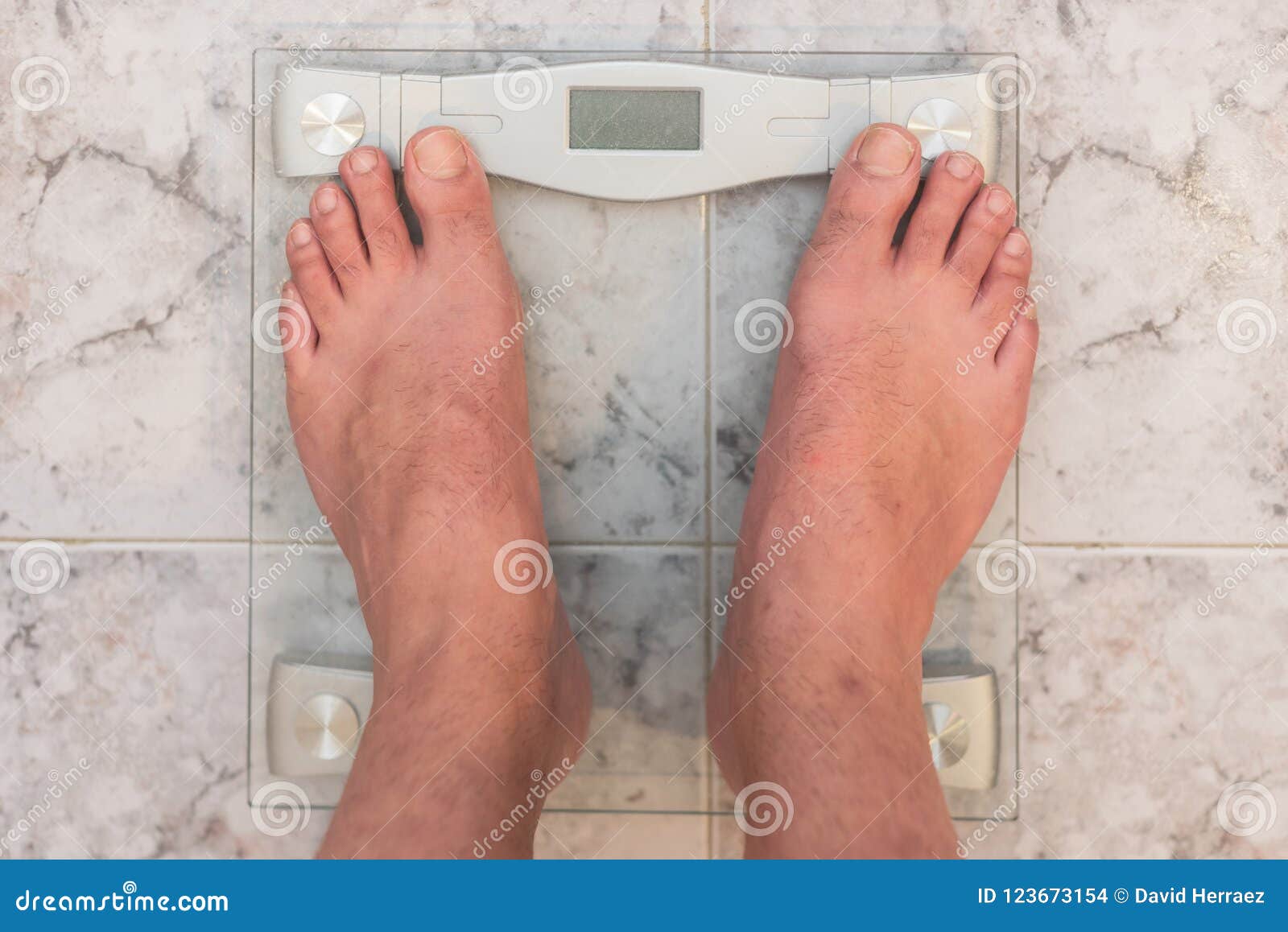 Human Feet Standing On Weight Scale Stock Photo 1408004615