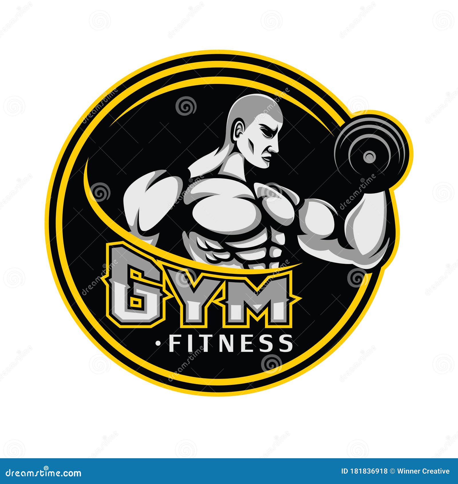 Fitness and Bodybuilding Logo Design Inspiration Vector Stock Vector ...