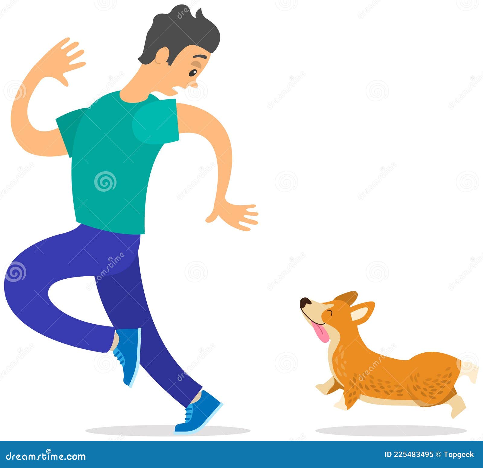 Man Frightened by Dog Suffers from Cynophobia, Human Fear Concept. Person Looking Scared at Animal Stock Vector - Illustration of anxiety, person: 225483495 Man Frightened by Dog Suffers from Cynophobia, Human Fear Concept. Person Looking Scared at Animal Stock Vector - Illustration of anxiety, person: 225483495