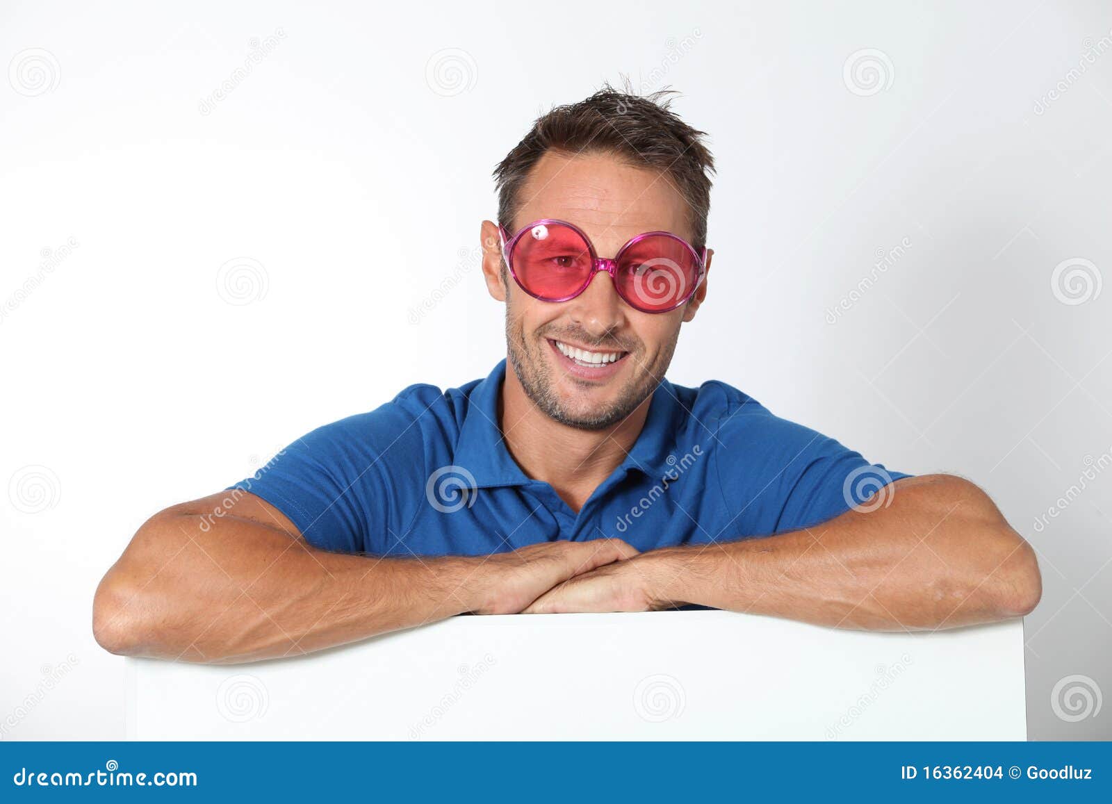 Man with funny sunglasses stock photo. Image of colored 16362404