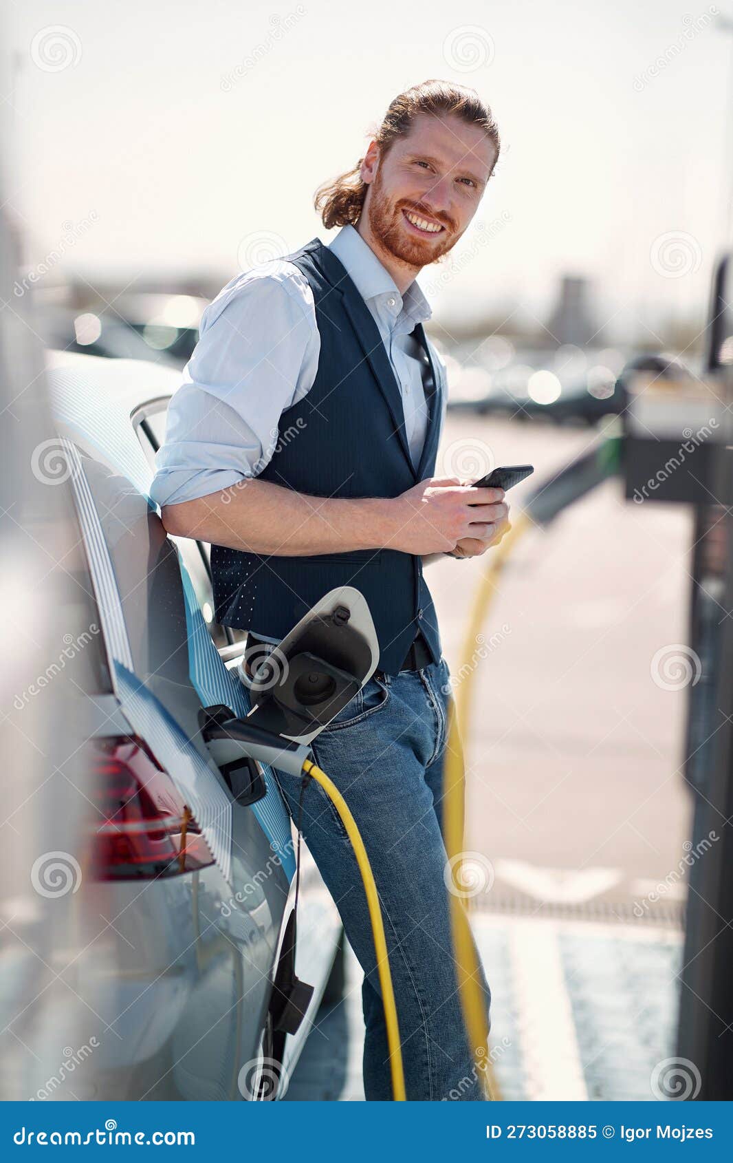 Man at Gas Station Refueling Gas in Car Stock Image Image of outside, automobile 273058885