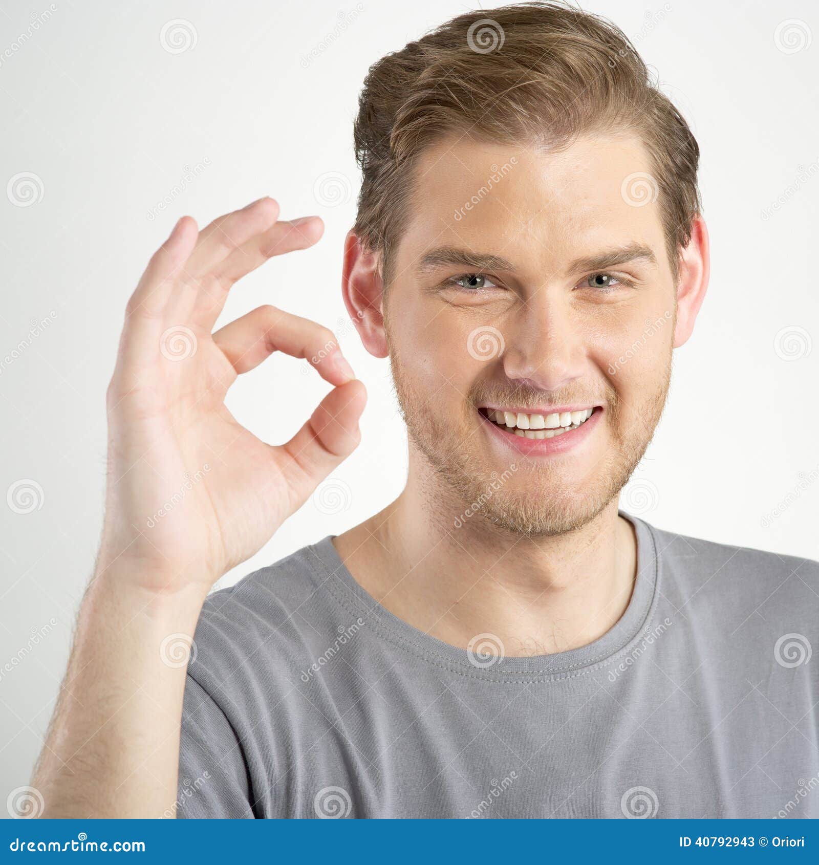 Man gesturing OK sign stock image. Image of business - 40792943