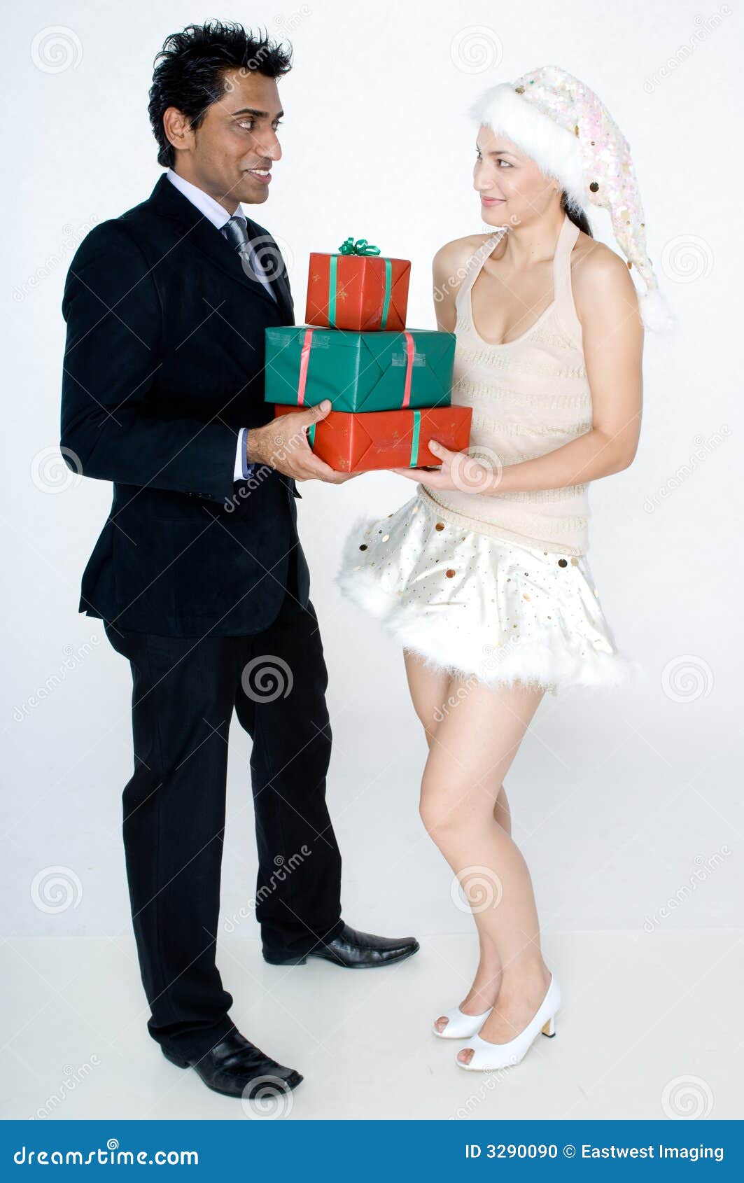 Man Getting Gifts stock photo. Image of gifts, giving 3290090