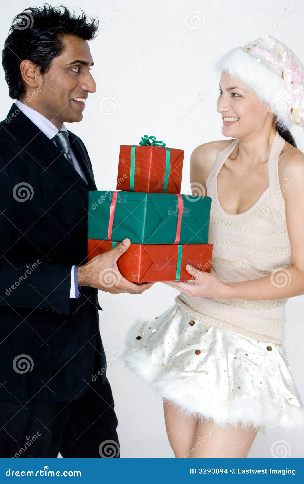 Man Getting Gifts stock photo. Image of people, suit, holidays 3290094