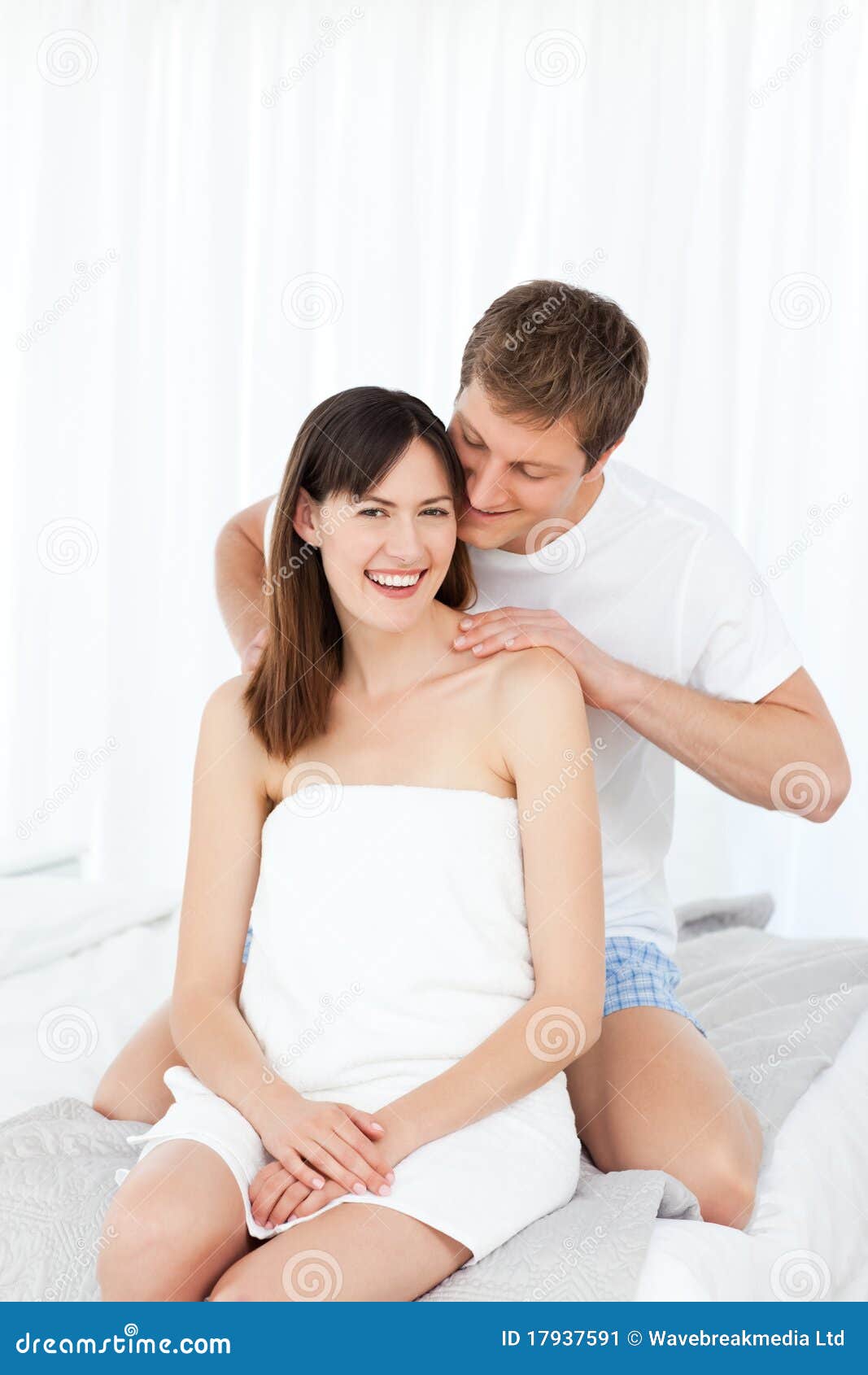 Man Giving Massage To His Wife Stock Image Image Of Couple Female 17937591