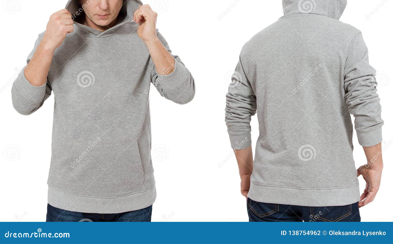 Download Man In Gray Sweatshirt Template Isolated. Male Sweatshirts ...