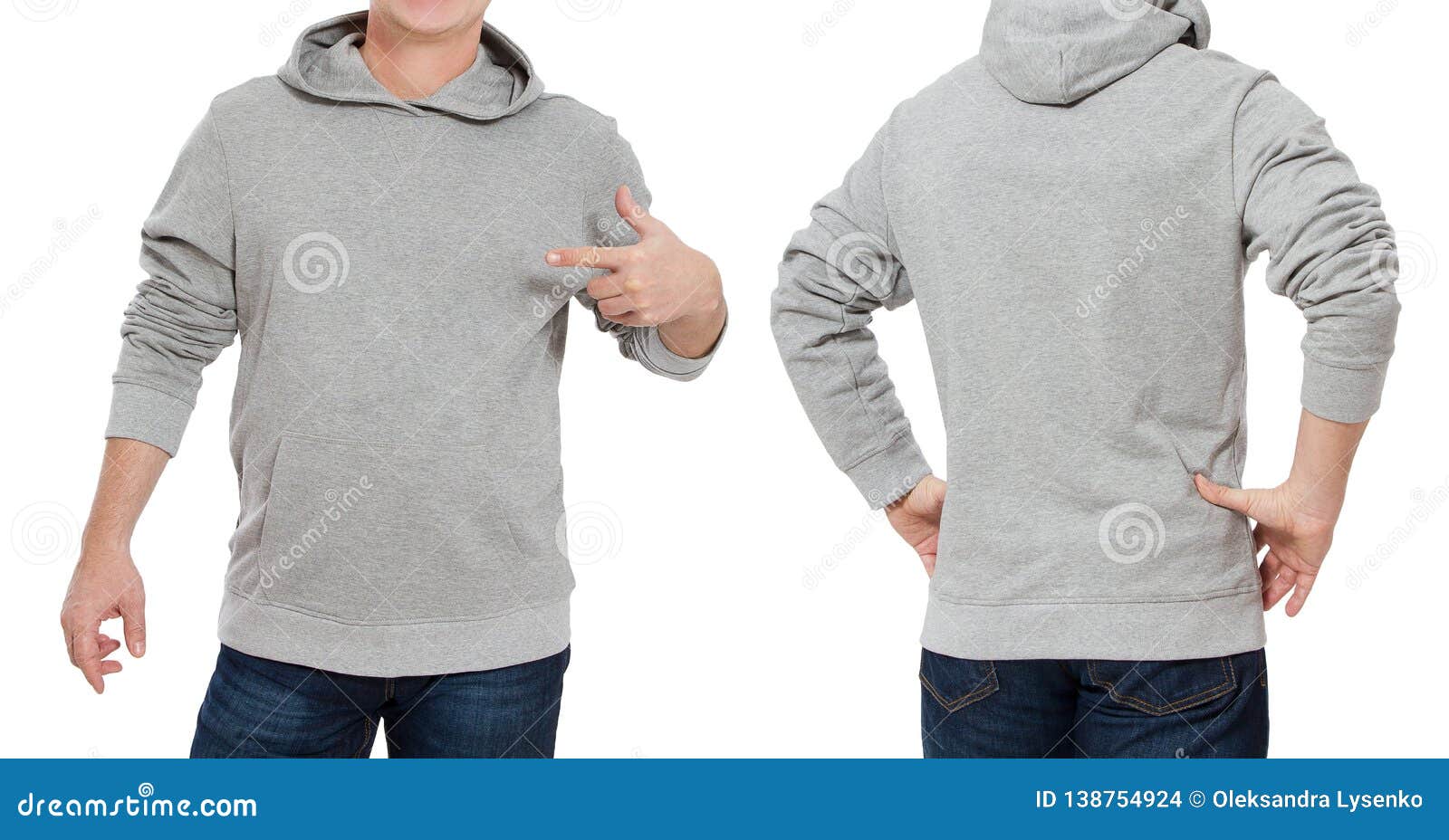 Download Man In Gray Sweatshirt Template Isolated. Male Sweatshirts ...