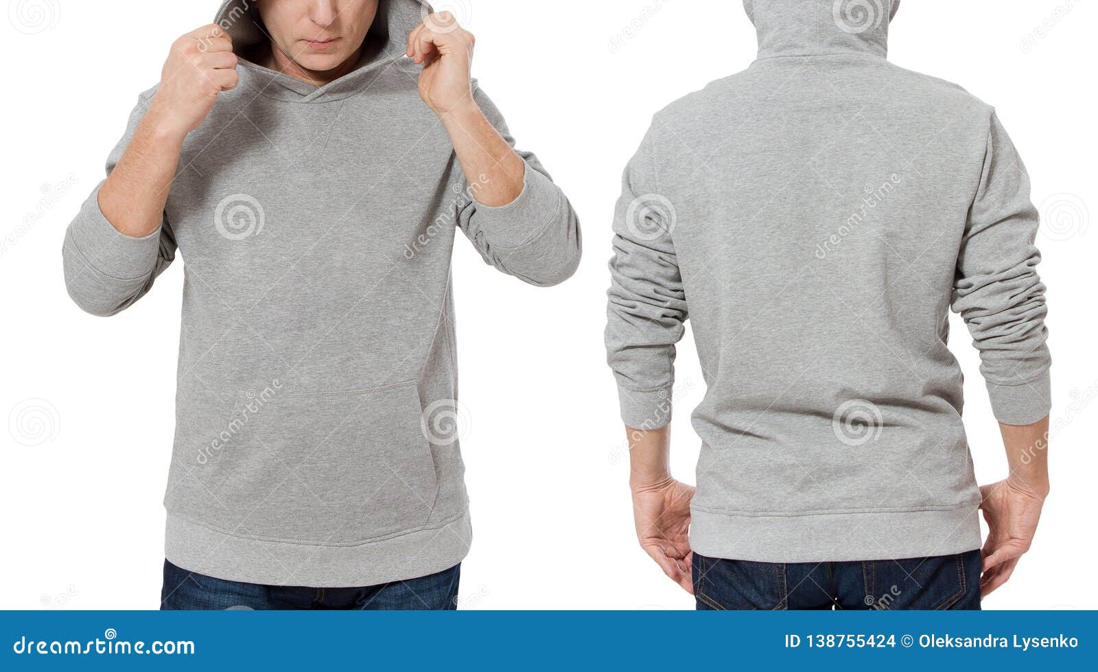 Download Man In Gray Sweatshirt Template Isolated. Male Sweatshirts ...