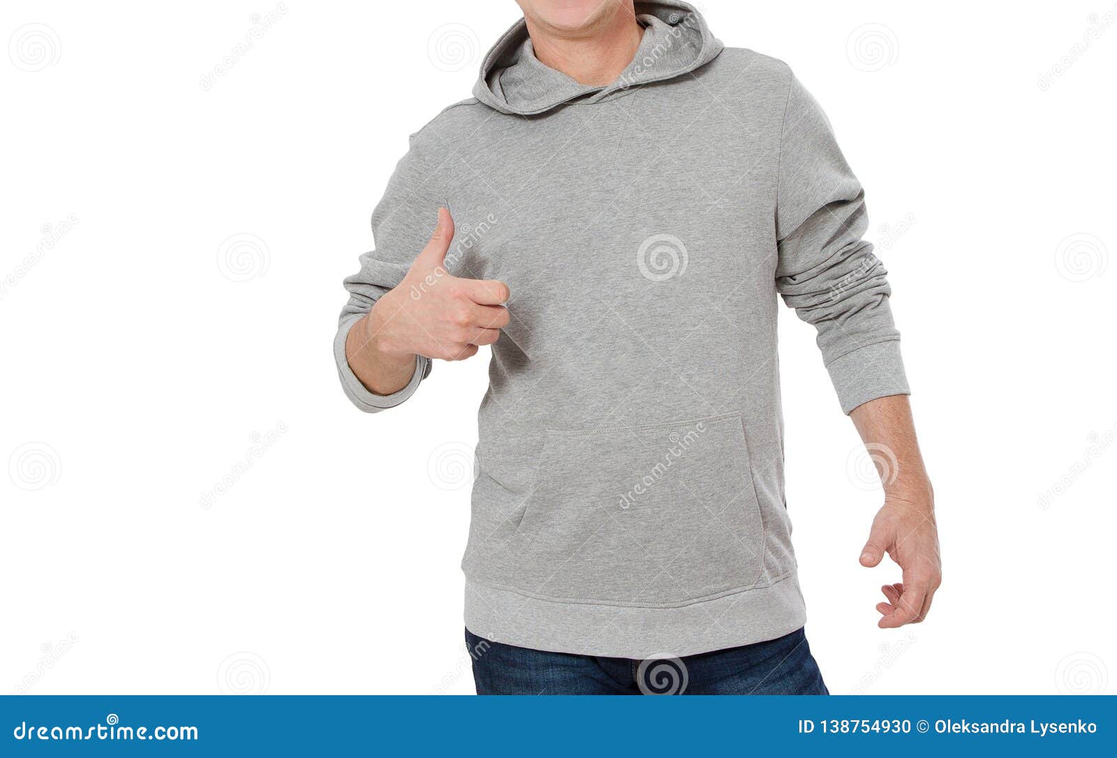 Download Man In Gray Sweatshirt Template Isolated. Male Sweatshirts ...