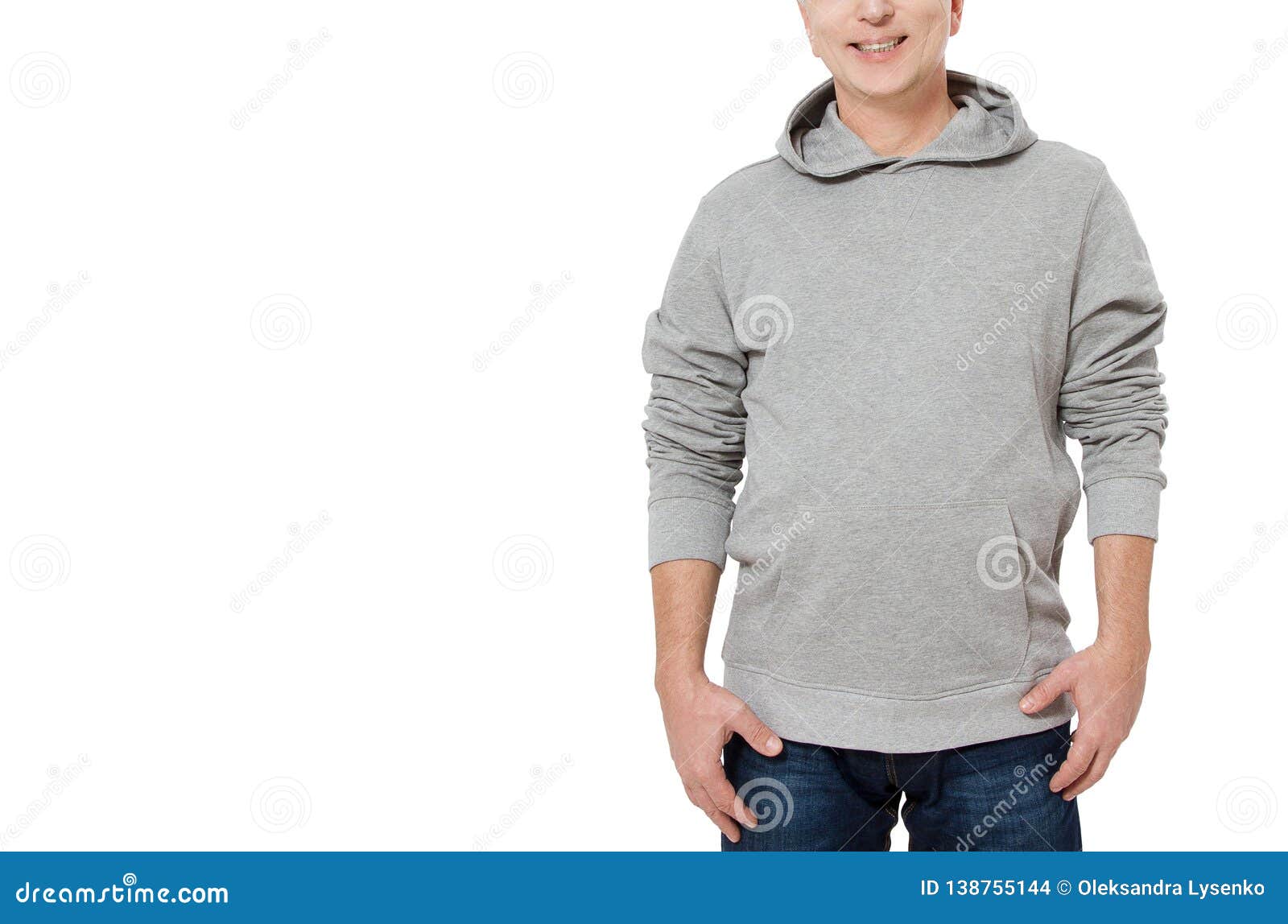 Download Man In Gray Sweatshirt Template Isolated. Male Sweatshirts ...