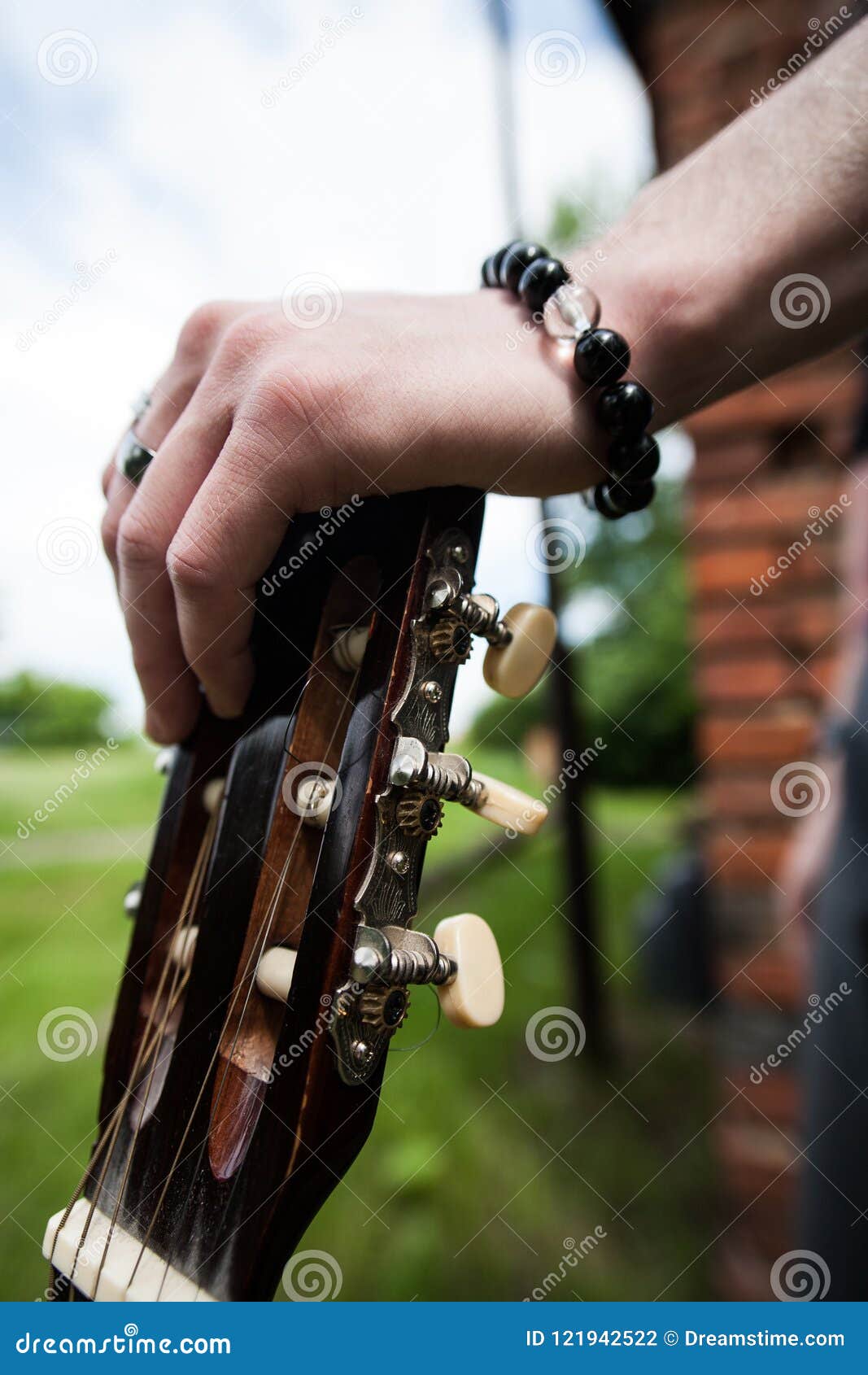 stylish man with guitar