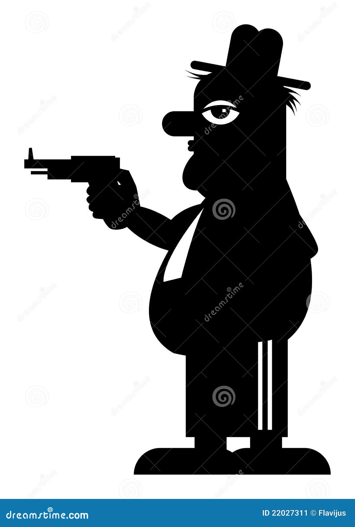 Man with gun stock vector. Illustration of kill, isolated - 22027311