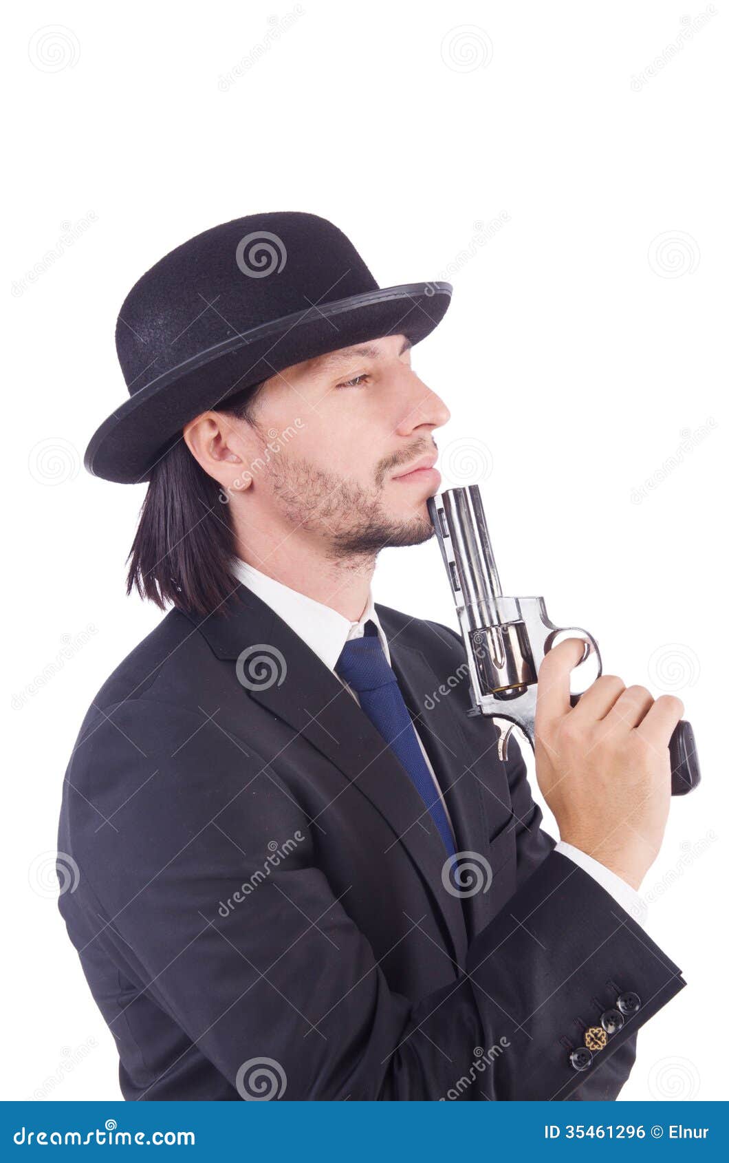 Man with gun stock photo. Image of background, armed 35461296