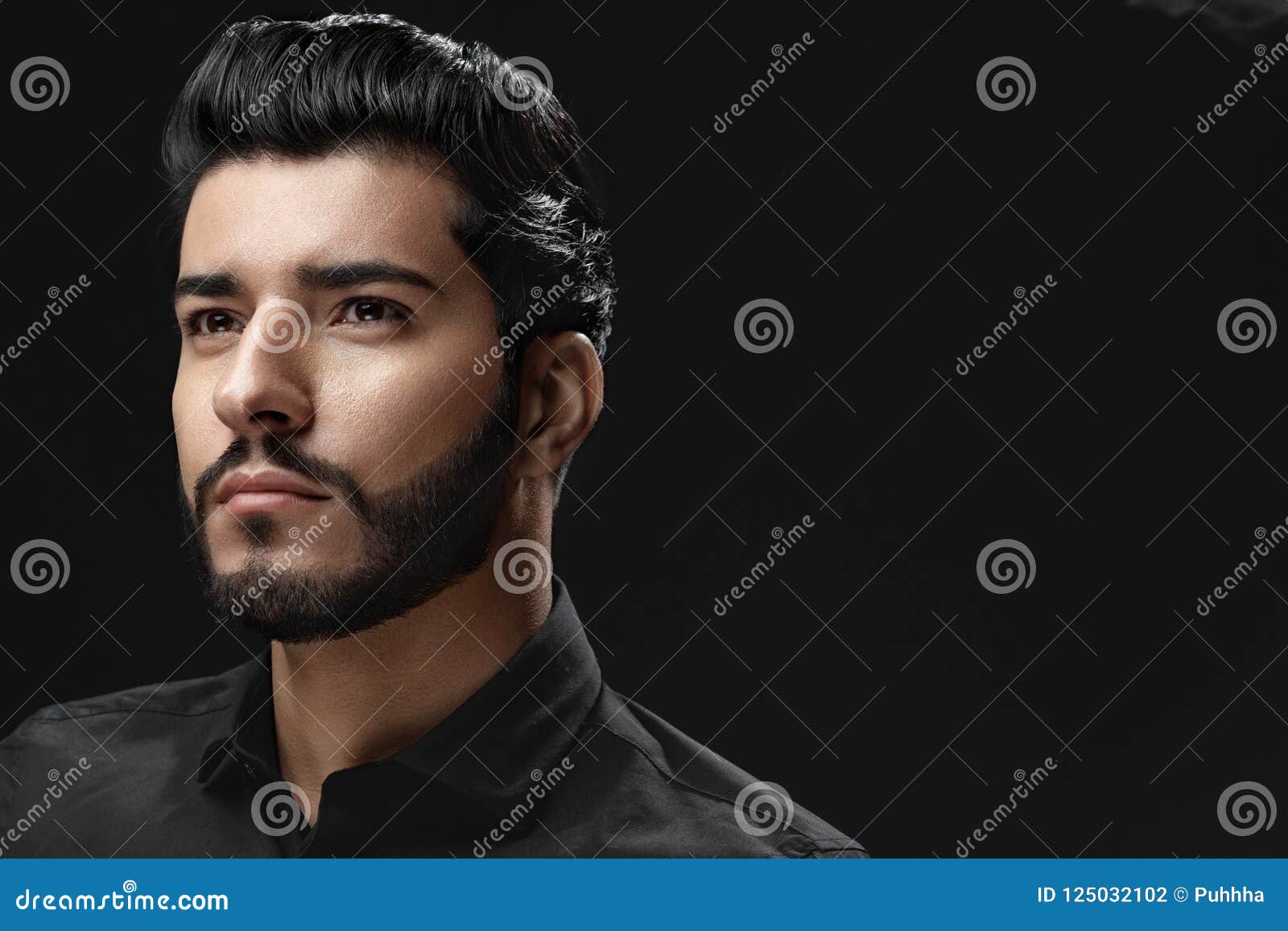 Man with Hair Style, Beard and Beauty Face Fashion Portrait Stock Photo - Image of confident, fashionable: 125032102 Man with Hair Style, Beard and Beauty Face Fashion Portrait Stock Photo - Image of confident, fashionable: 125032102