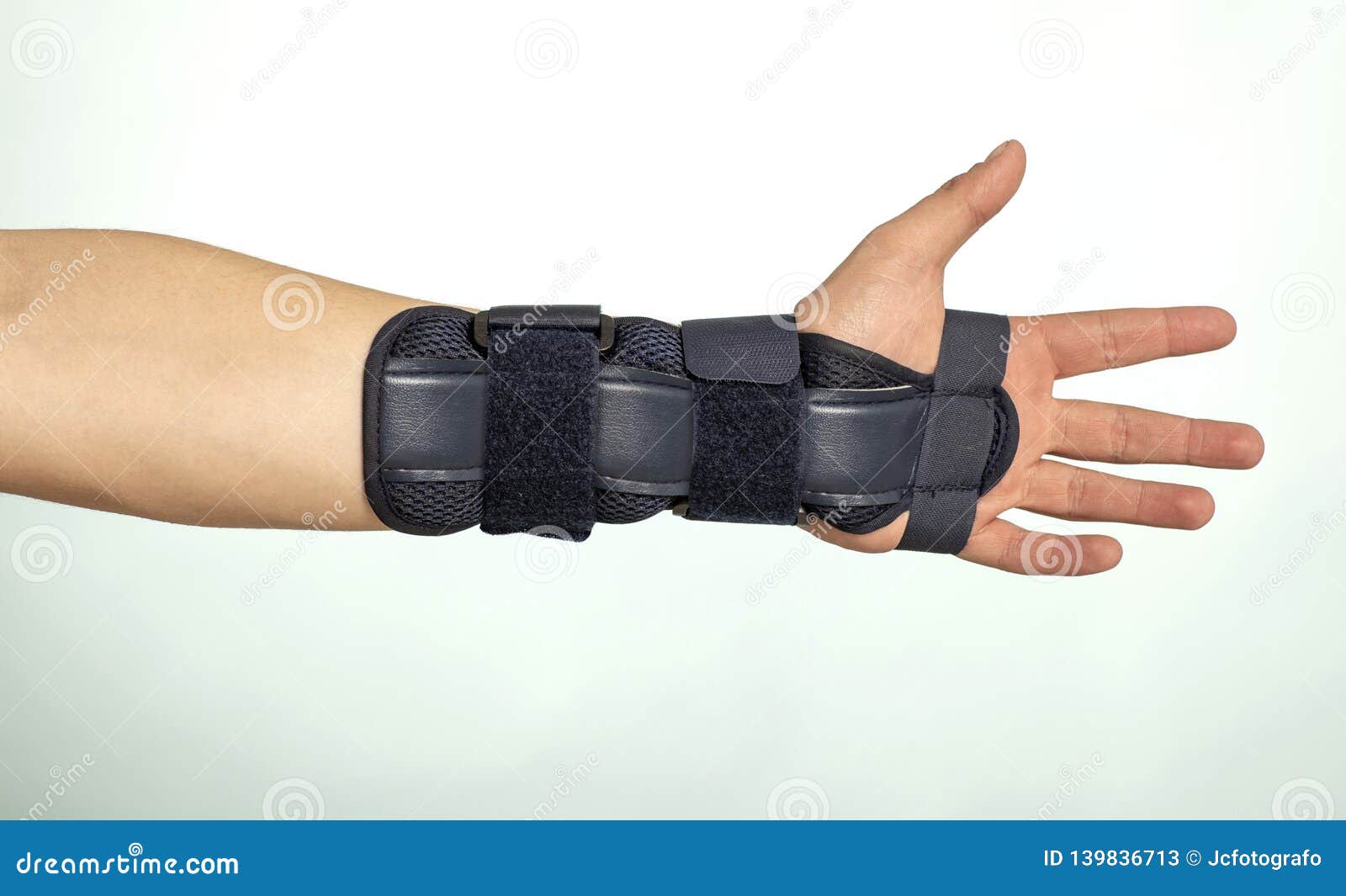 Man Hand with Adjustable Immobilizer Stock Image Image of pain