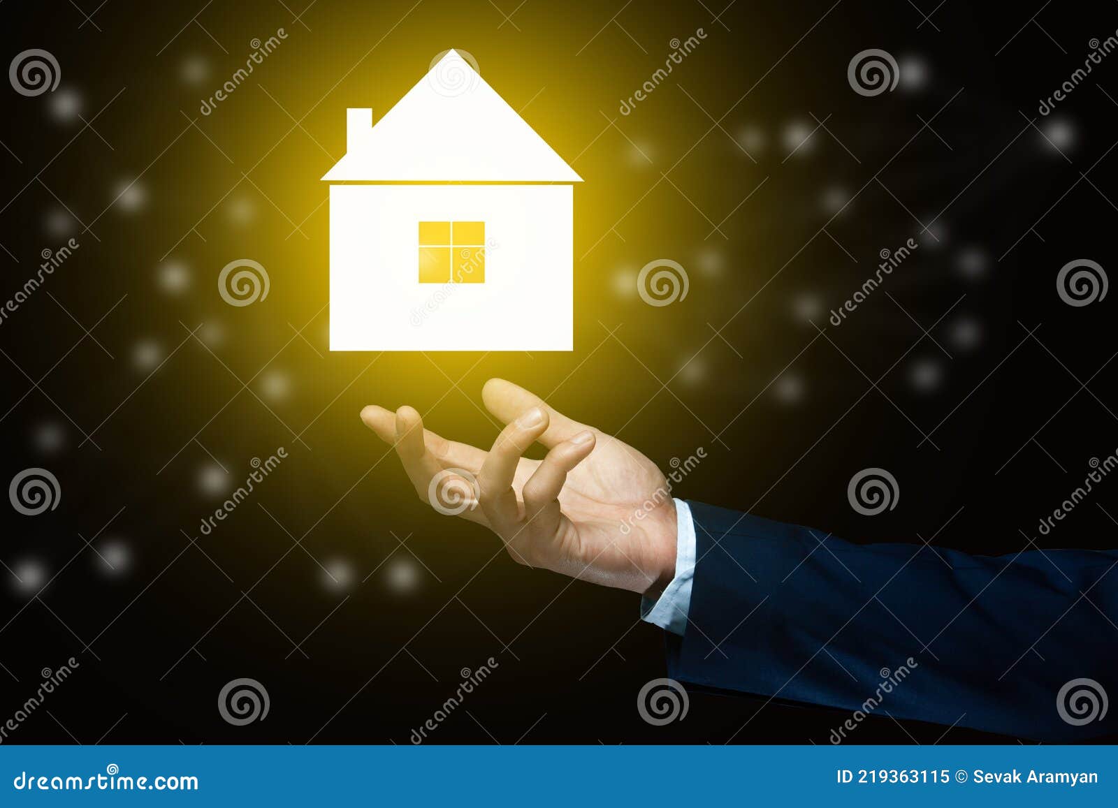 Man hand house model stock image. Image of architect 219363115