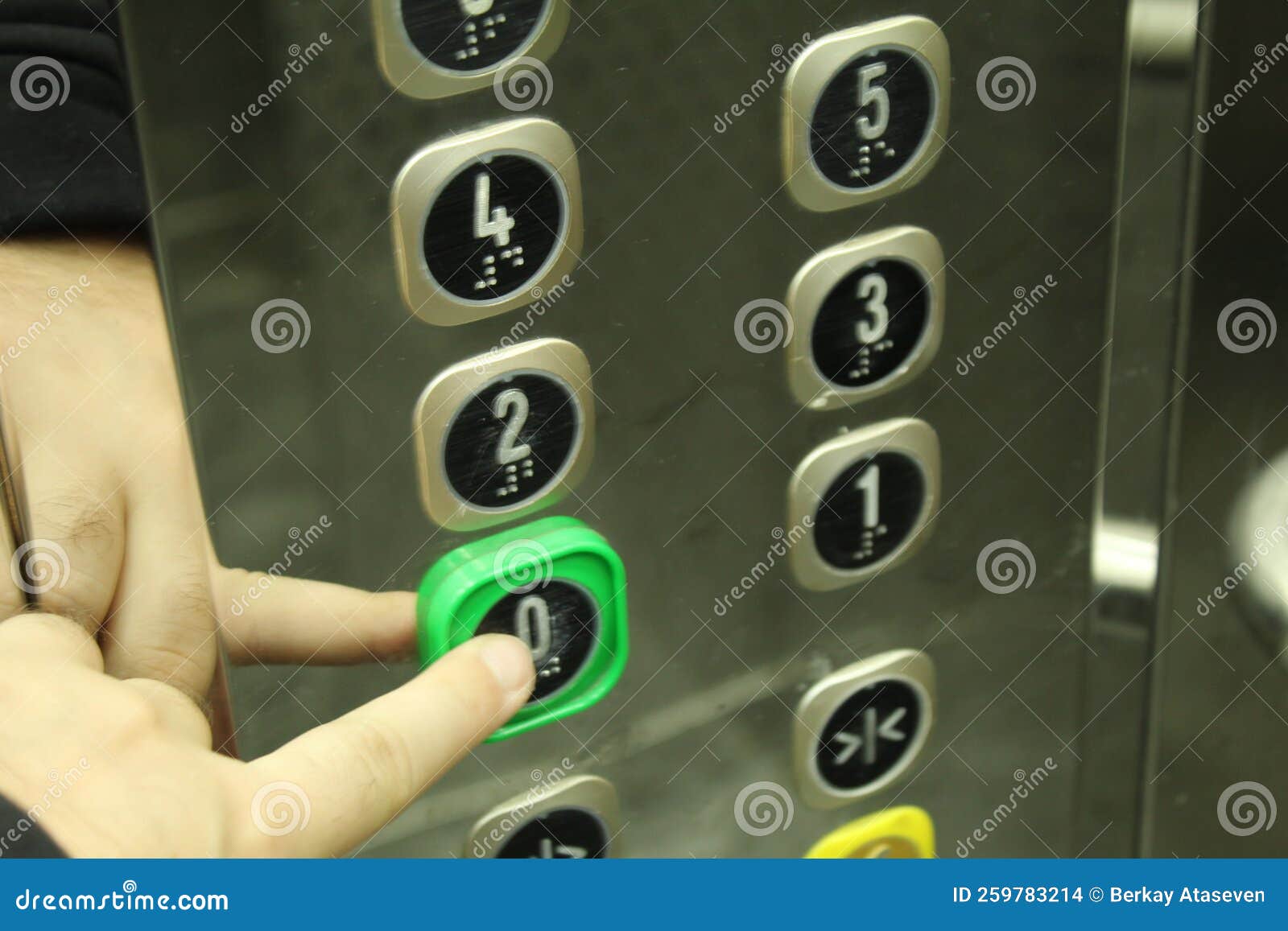 Man Hand Pressing the Elevator Button Stock Photo Image of health