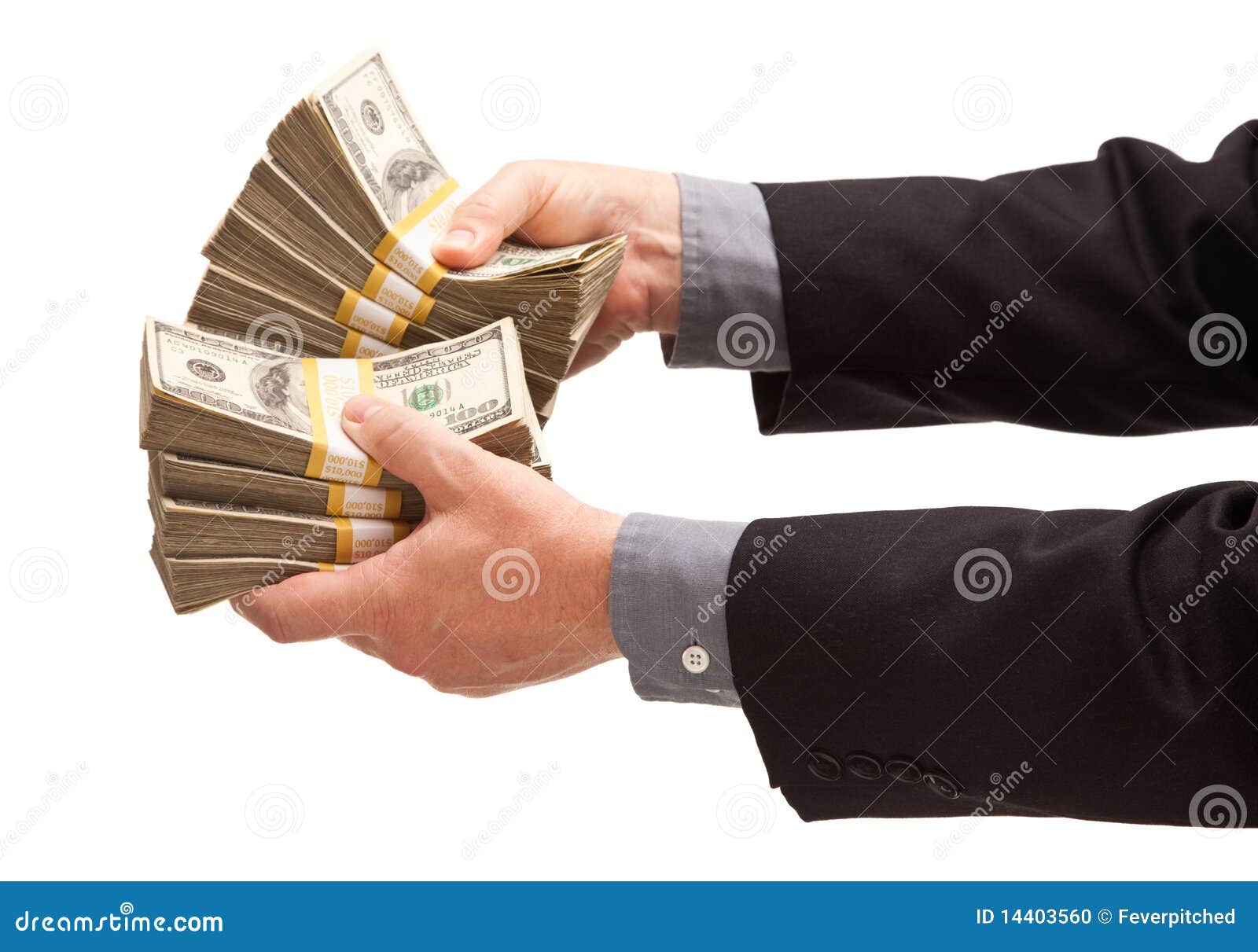 man handing over hundreds of dollars