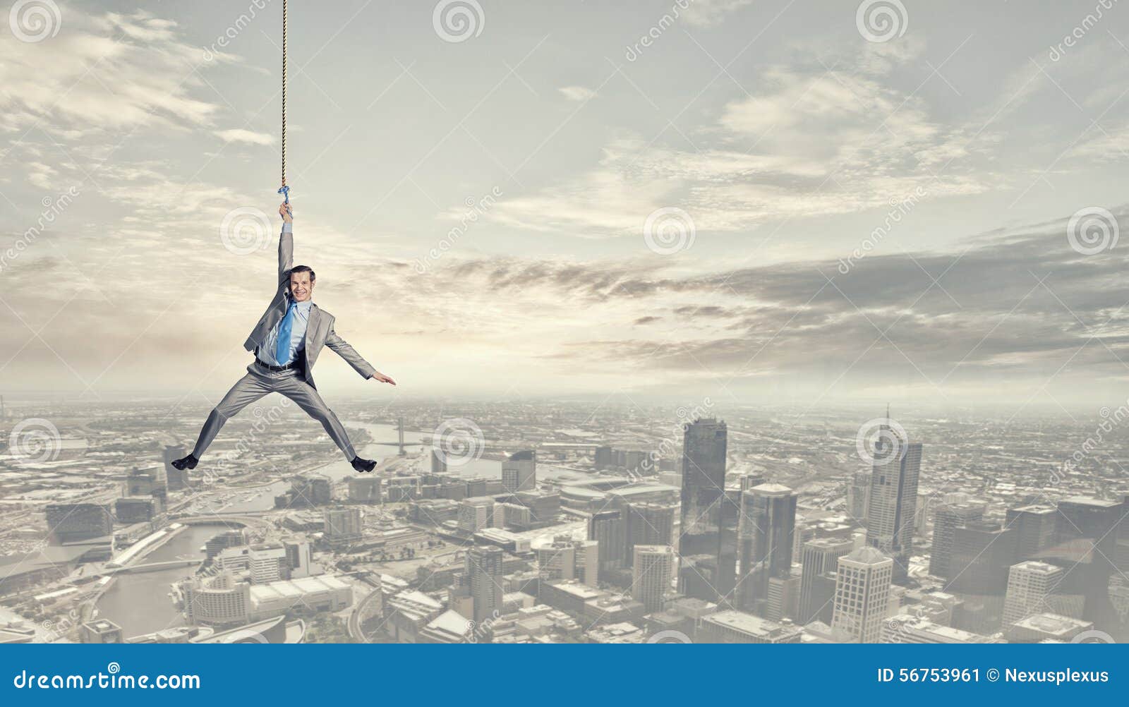 Man hang on rope stock image. Image of rope, panic, crisis - 56753961