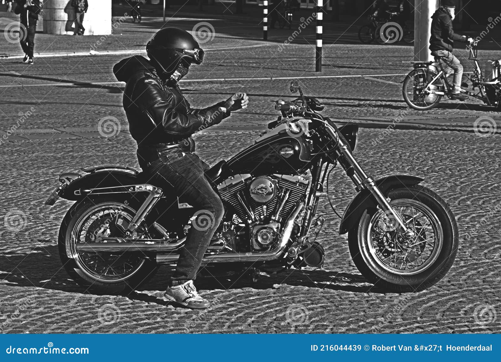 Man on a Harley Davidson at Amsterdam the Netherlands 6-5-2020 ...