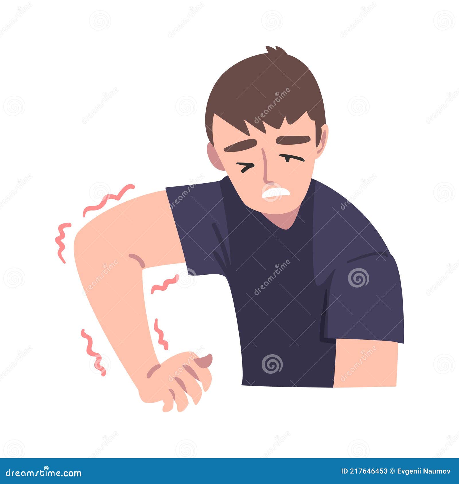Man Having Convulsions of the Extremities, Symptom of Heart Stroke Cartoon  Vector Illustration Stock Vector - Illustration of extremities,  cardiovascular: 217646453