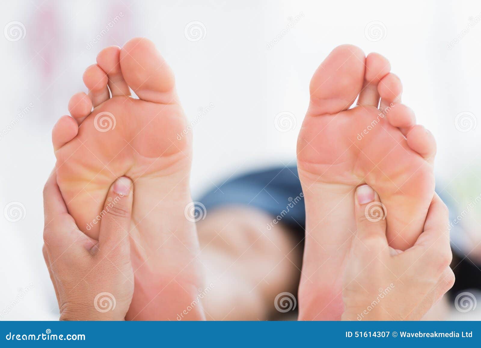 Man having feet massage stock image. Image of physiotherapist 51614307