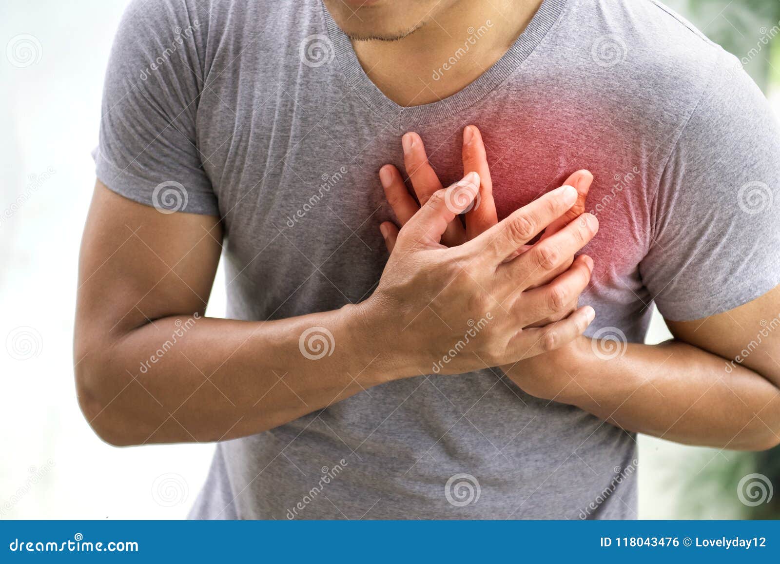 man having heart attack