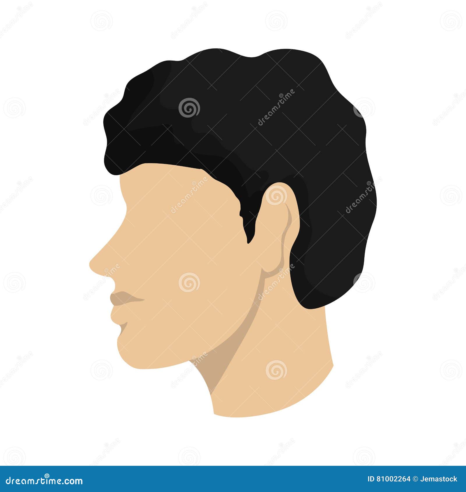 Man head profile design stock vector. Illustration of shape - 81002264