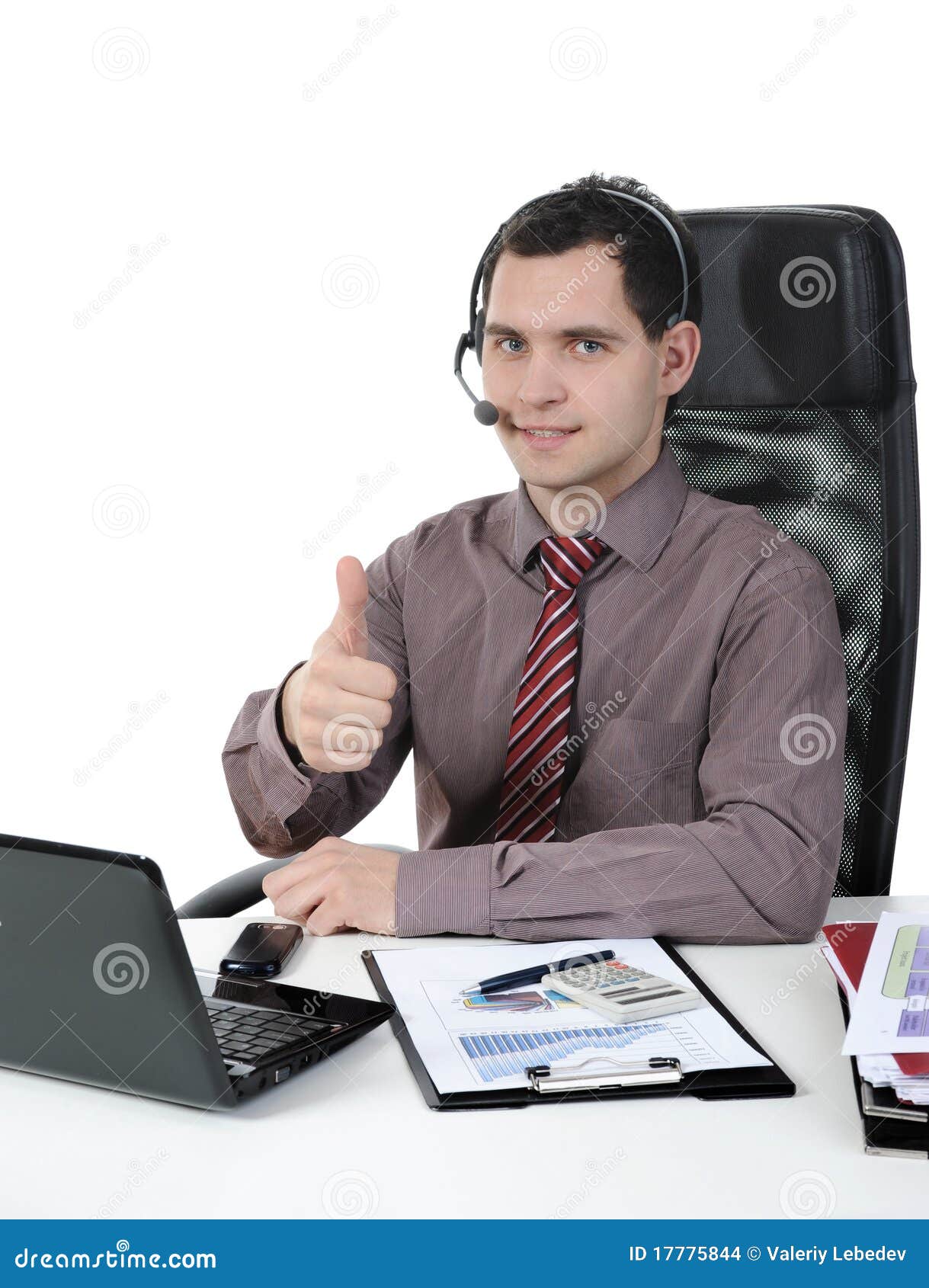 Man with a headset stock photo. Image of help, communication 17775844