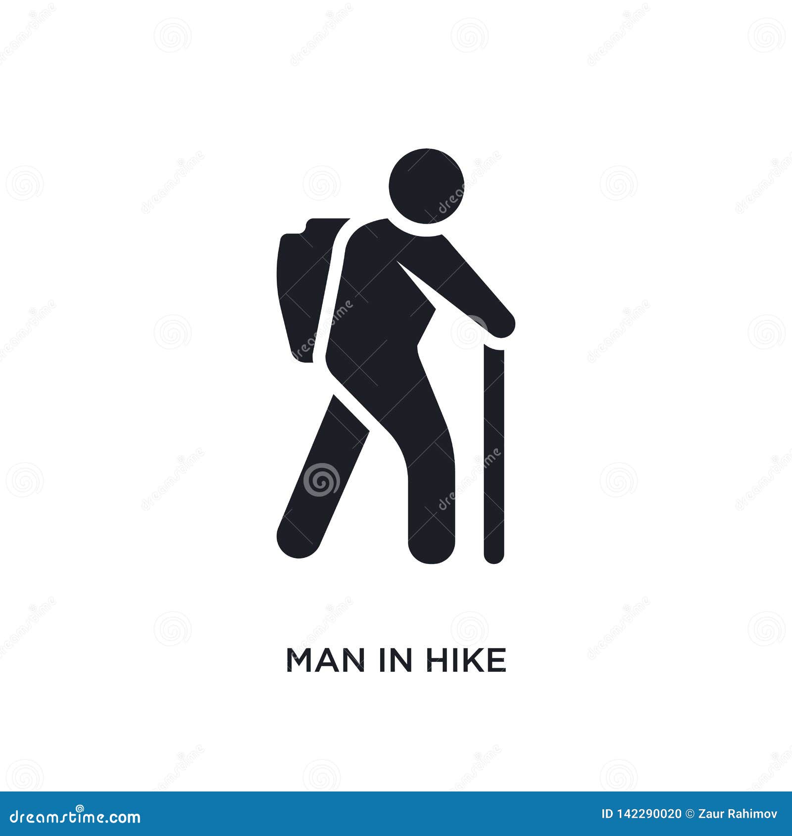 man in hike  icon. simple   from humans concept icons. man in hike editable logo sign   on