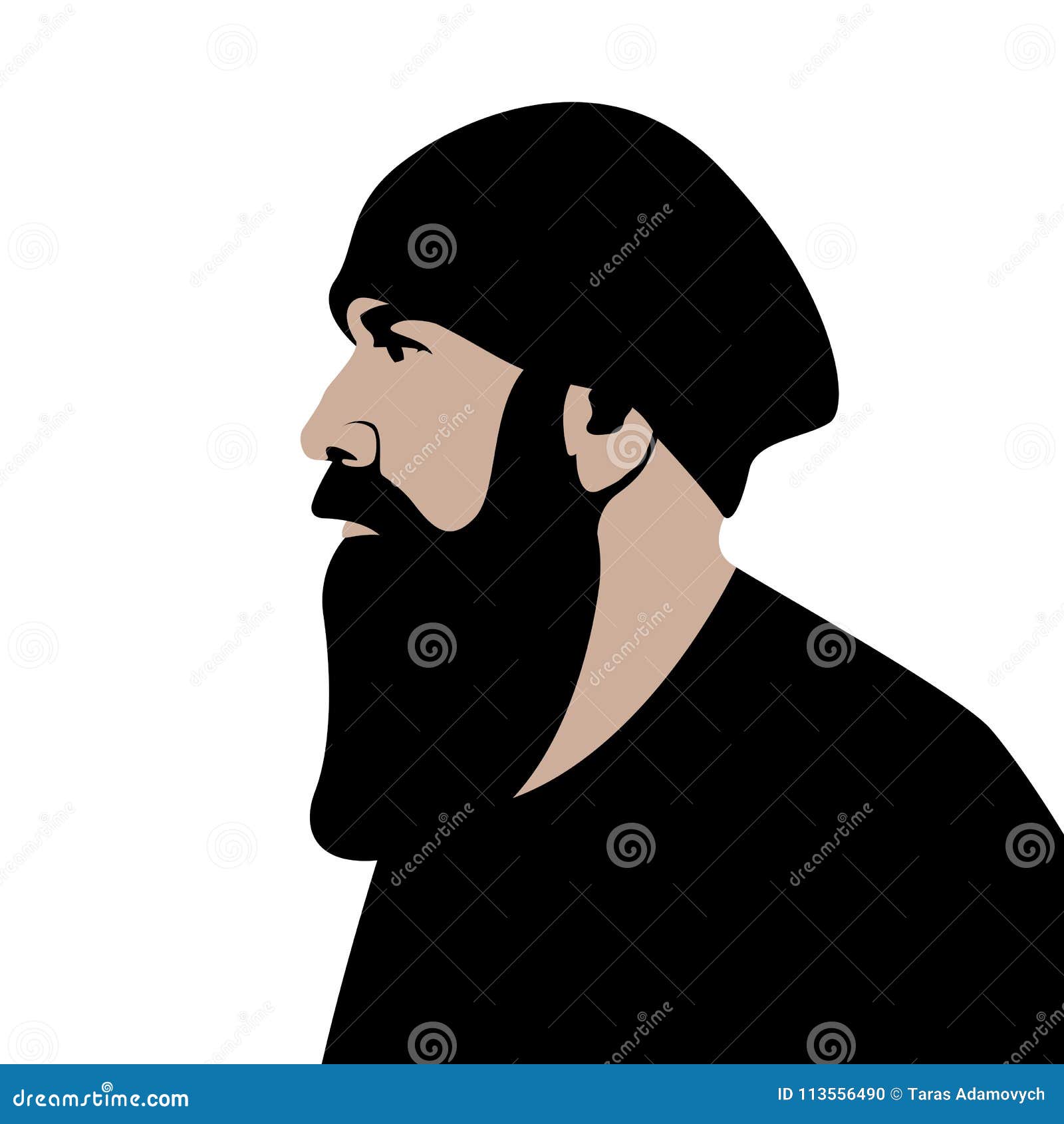 Man Hipster Vector Illustration Flat Style Profile Stock Vector Illustration Of Bearded Mustache