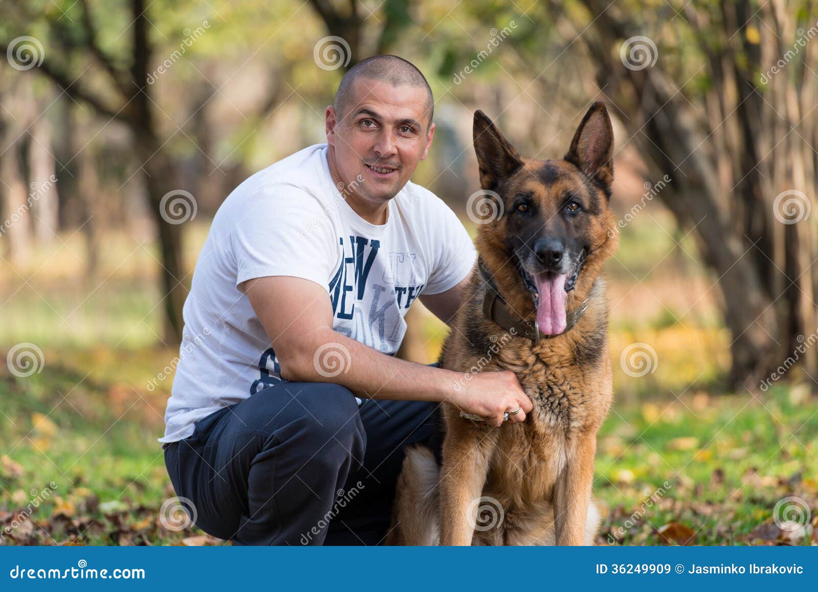 Man And His Dog German Shepherd Royalty Free Stock Images Image 36249909