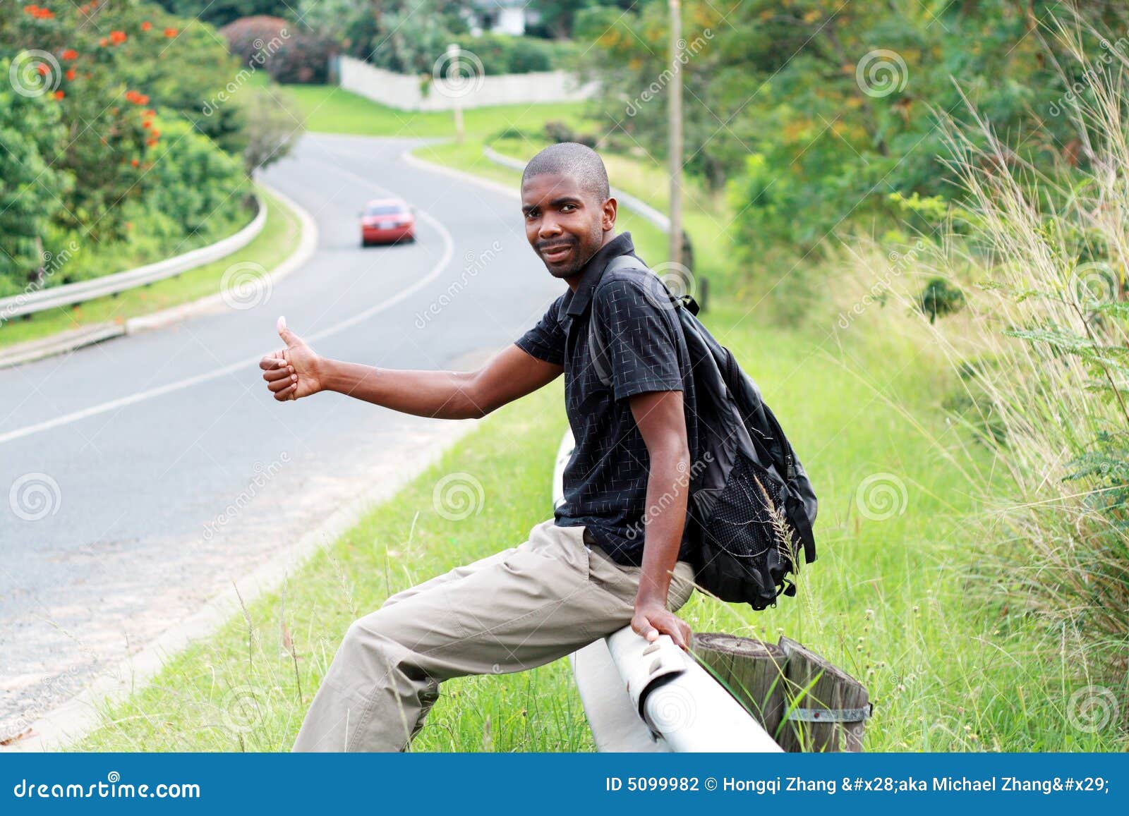 Man Hitchhiking Stock Photography Image 5099982