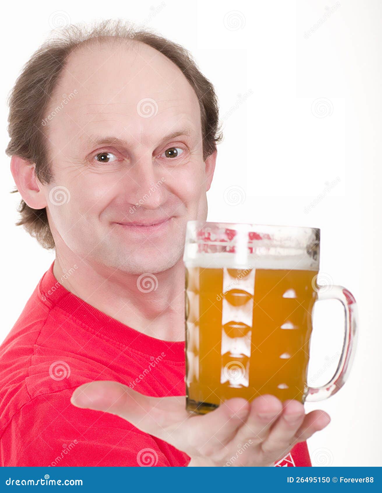Man holding a beer belly stock photo. Image of modern 26495150