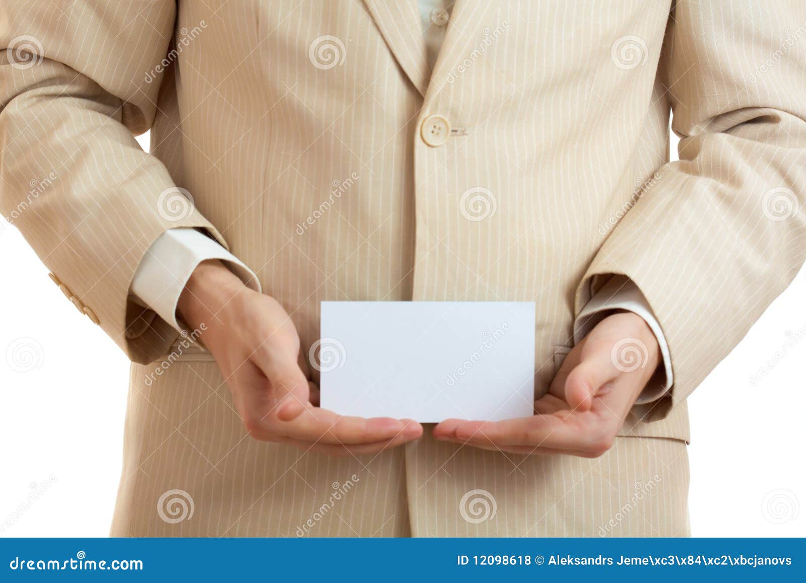 Businessman Holding Sign No Thanks Stock Photo 209566621