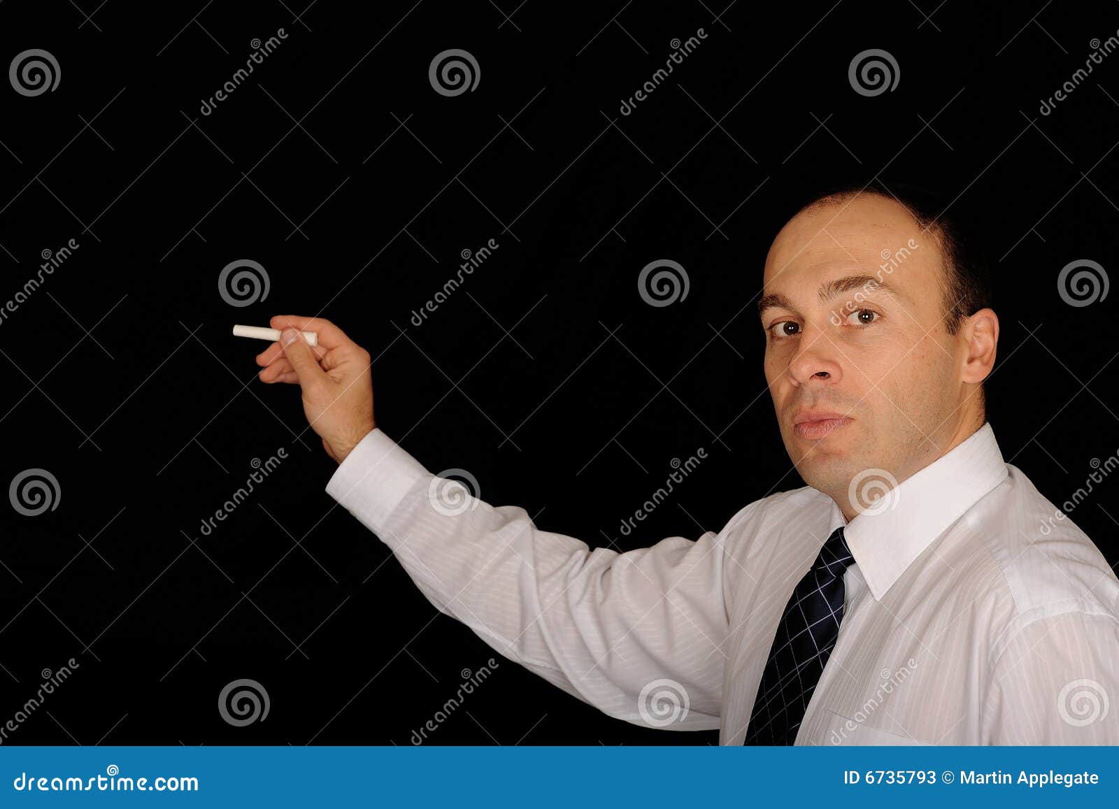 Man Holding Chalk Stock Photos Image 6735793
