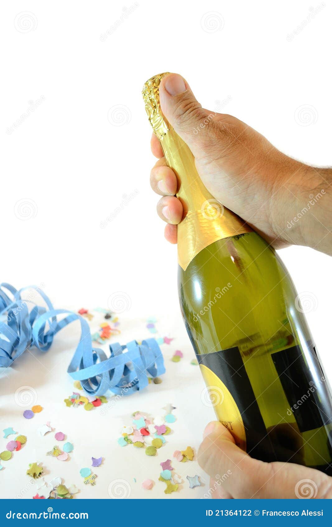 Man Holding Champagne Bottle Stock Photography Image 21364122