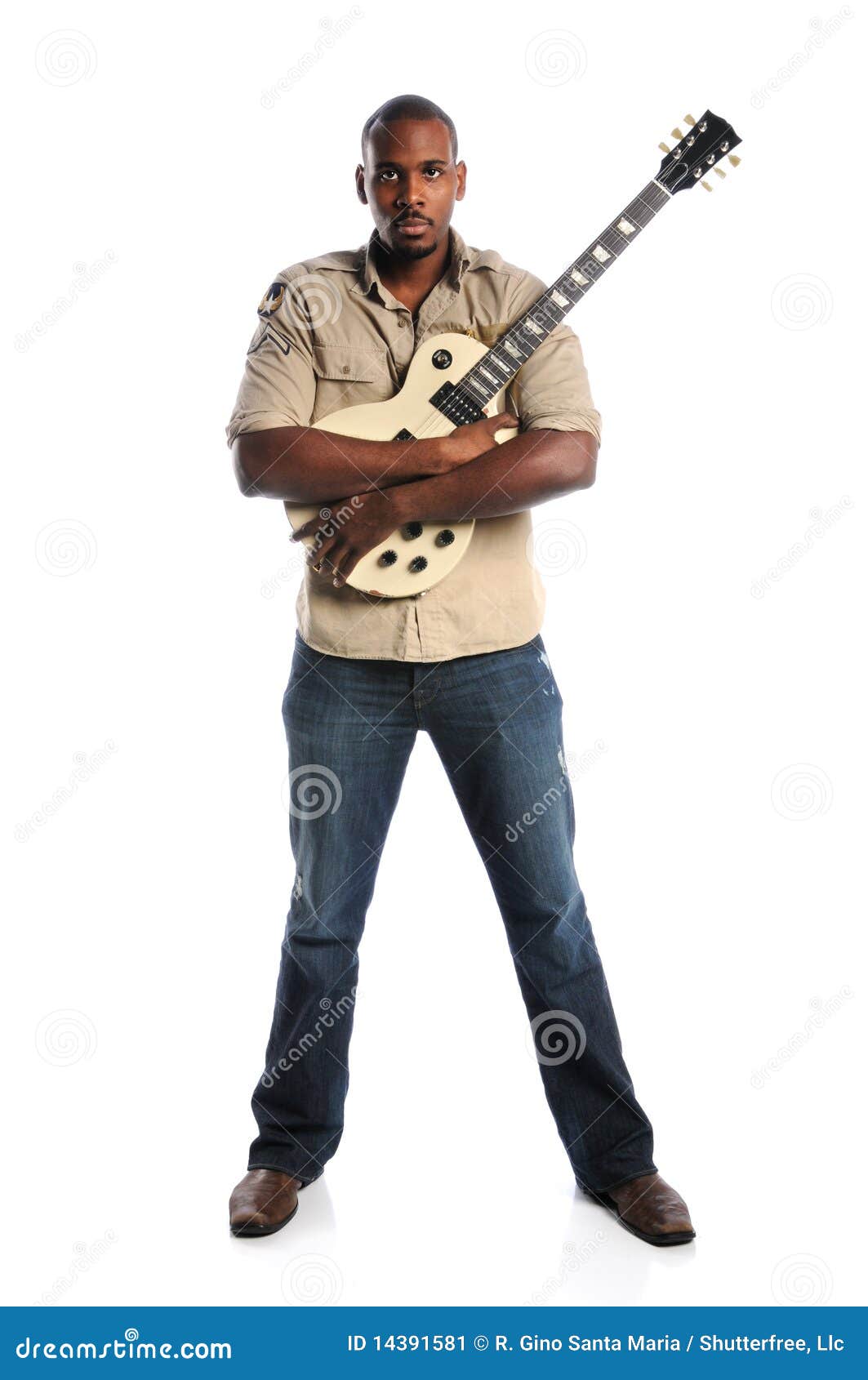 Man Holding Electric Guitar Stock Image Image of black, electronics