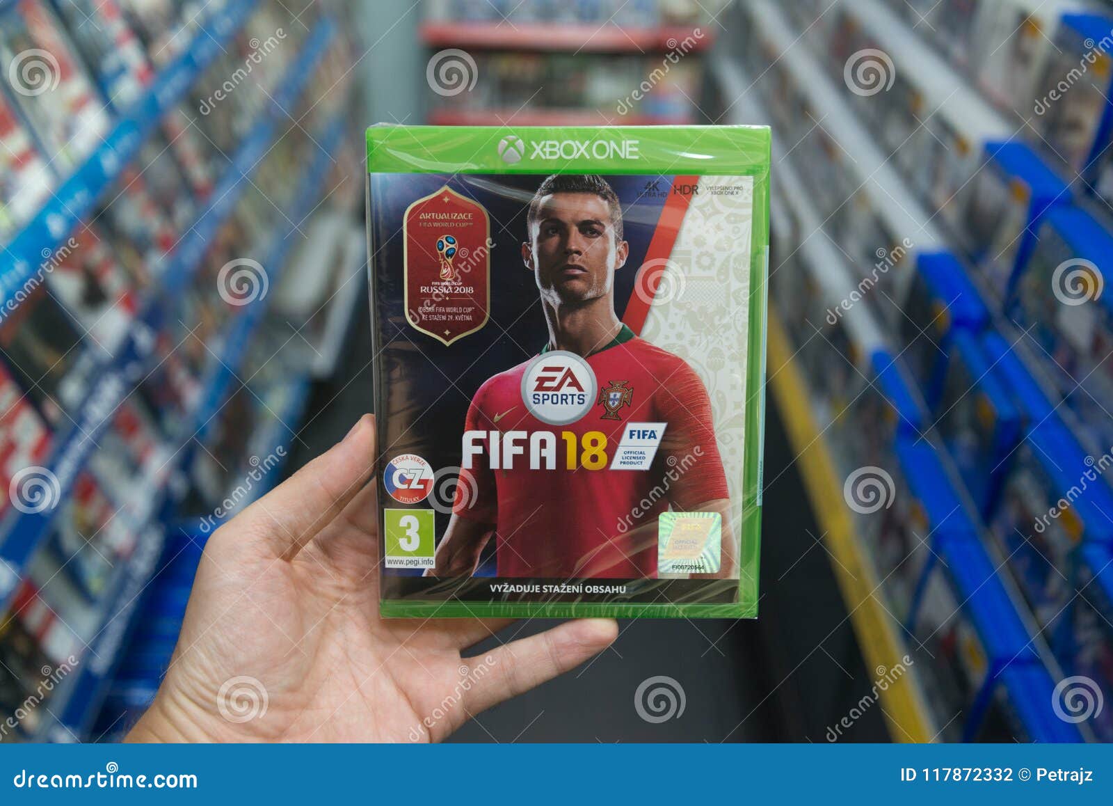 Man Holding Fifa 18 with Russia World Cup 2018 Cover Videogame on Microsoft XBOX  One Editorial Photography - Image of illustrative, holding: 117872332