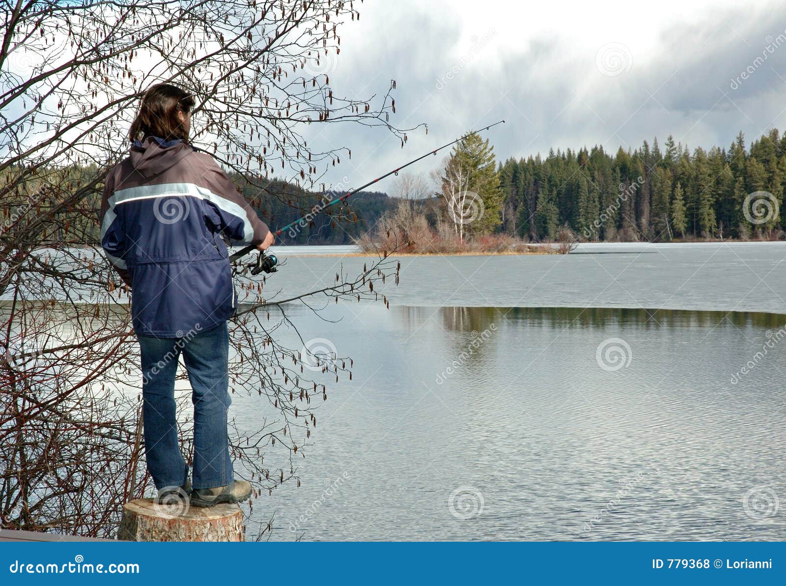 Download Man Holding Fishing Rod Royalty Free Stock Photos - Image ...