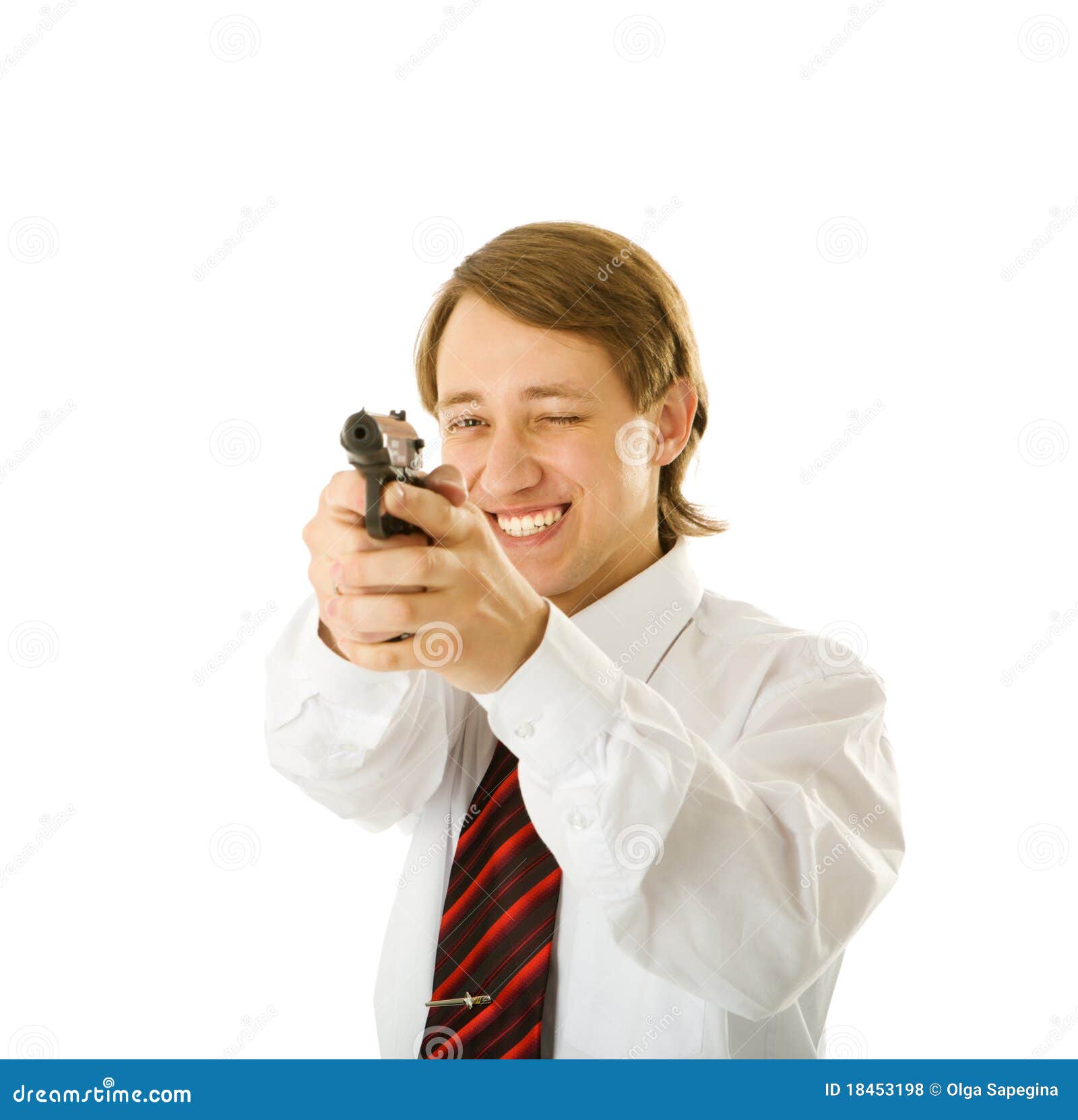 Man holding gun stock photo. Image of caucasian, cute 18453198